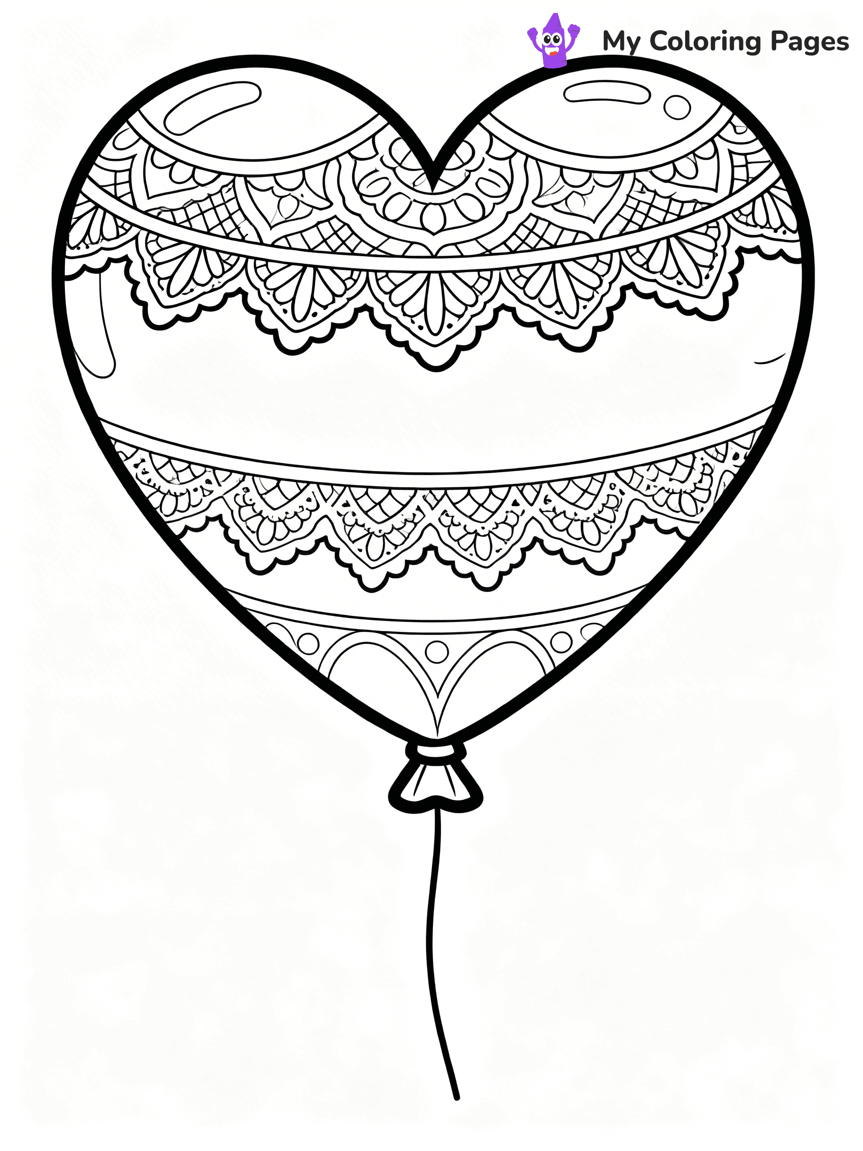 Single Balloon Coloring Pages - 31