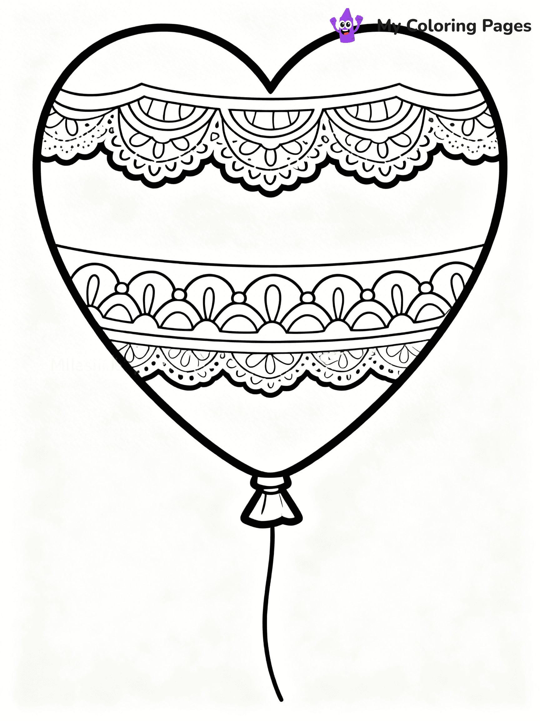 Single Balloon Coloring Pages - 29