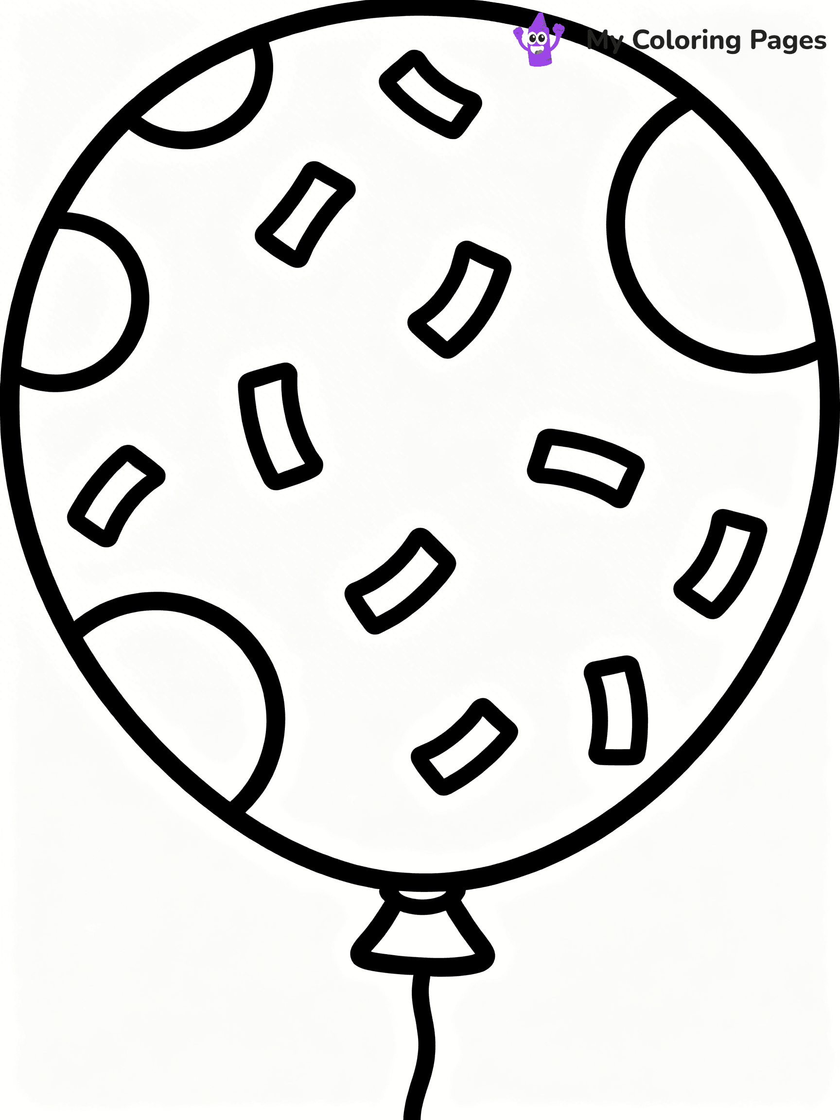 Single Balloon Coloring Pages - 21