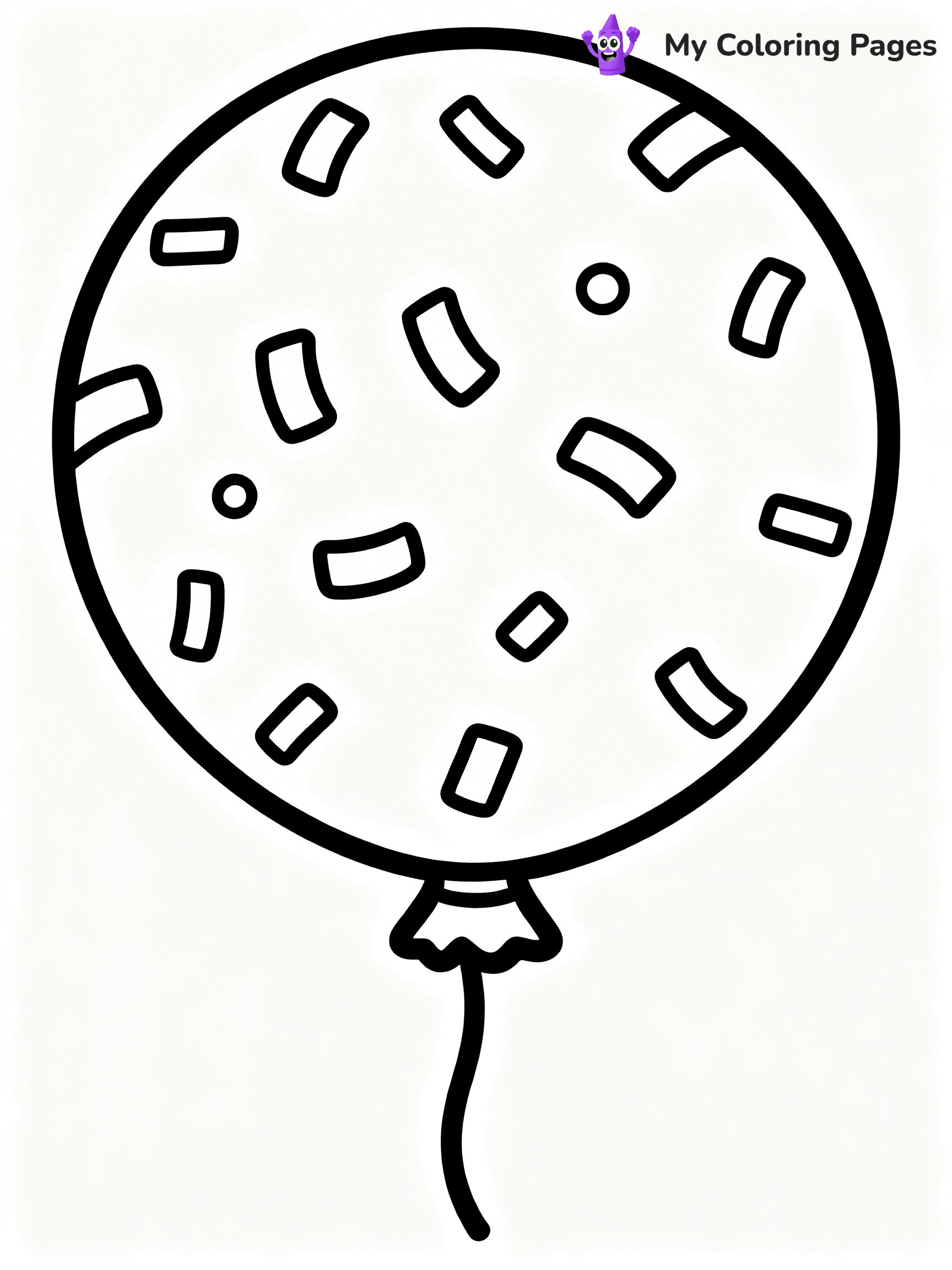 Single Balloon Coloring Pages - 20