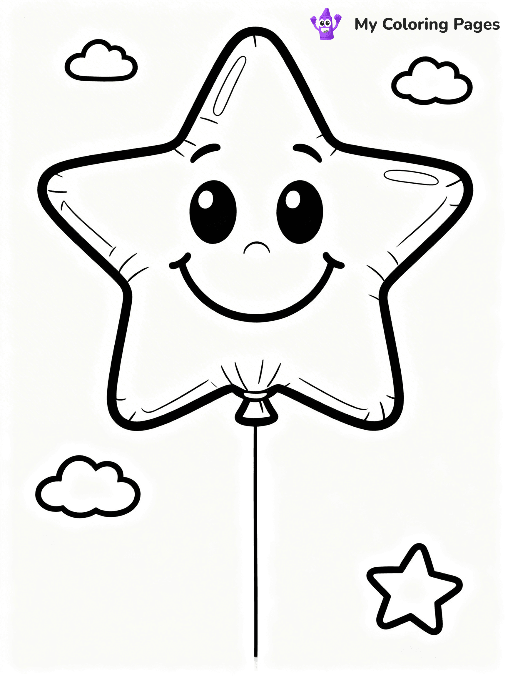 Single Balloon Coloring Pages - 8