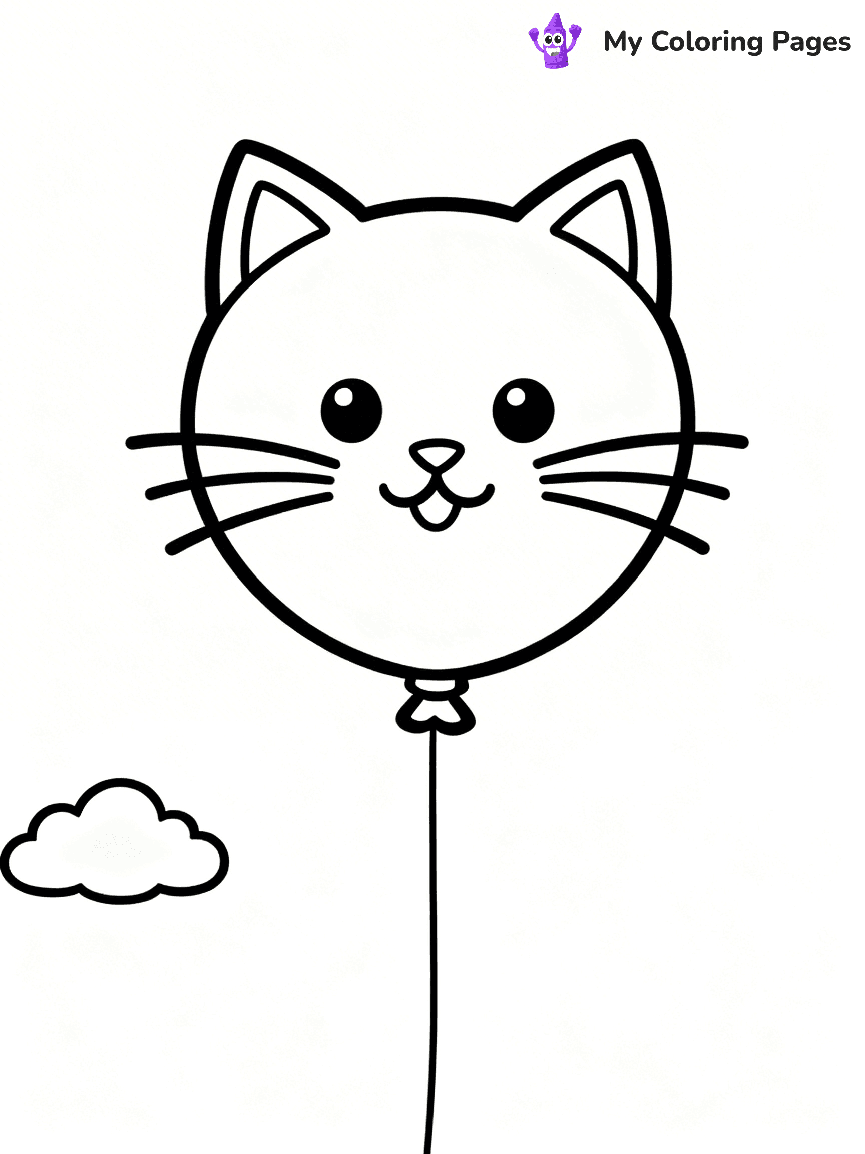 Single Balloon Coloring Pages - 2