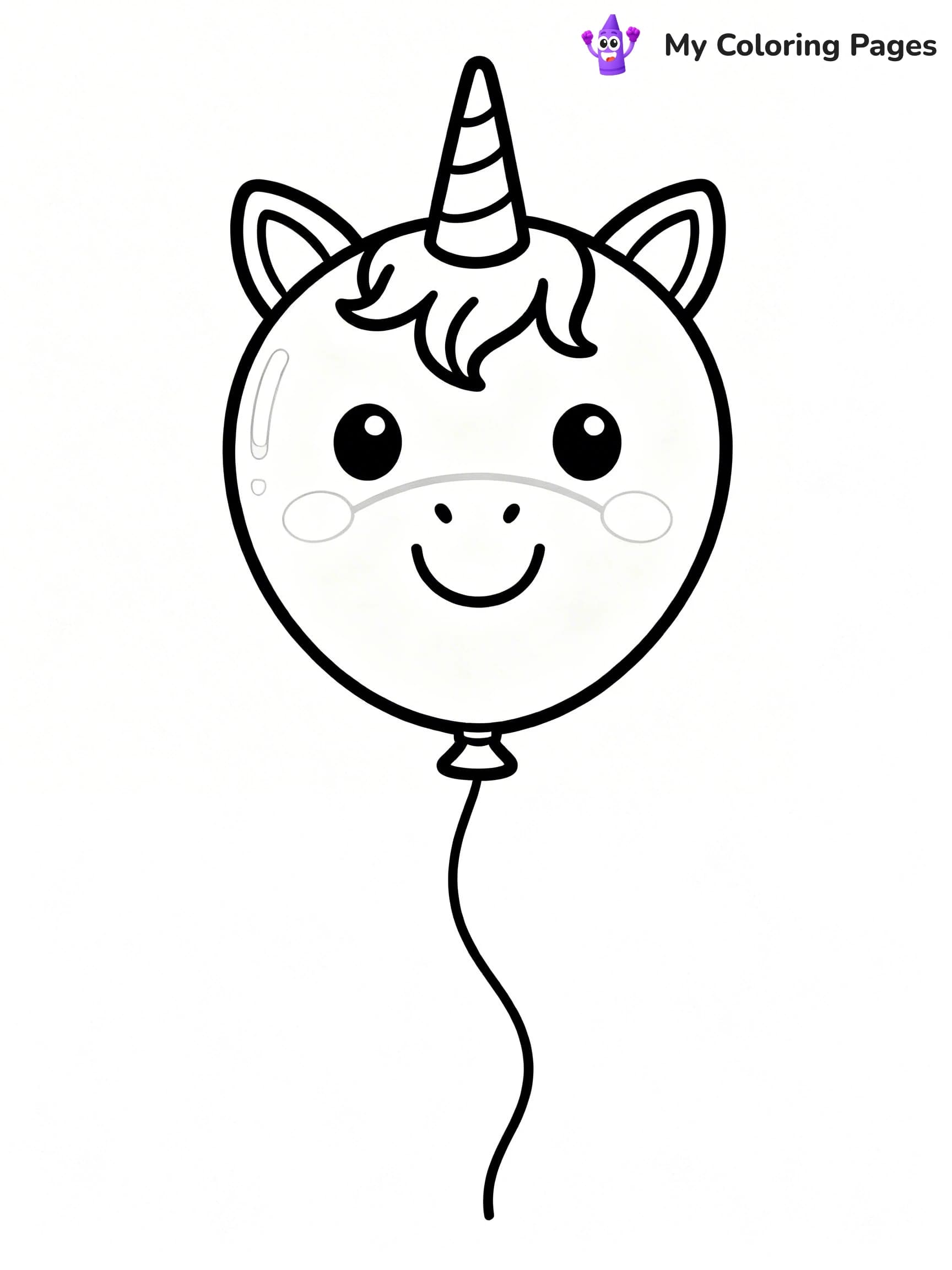 Single Balloon Coloring Pages - 24