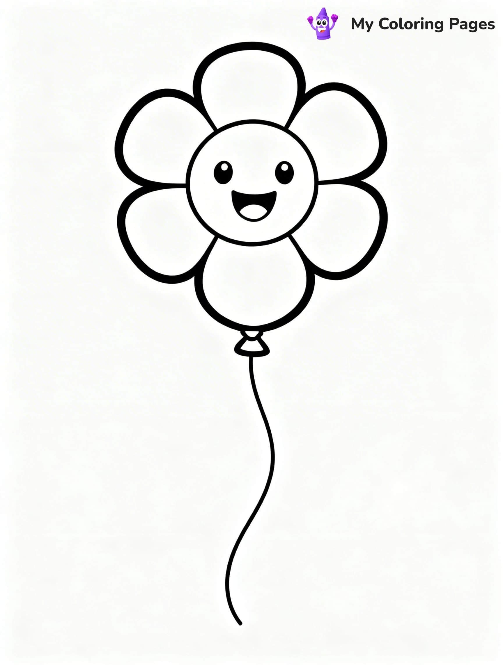 Single Balloon Coloring Pages - 20