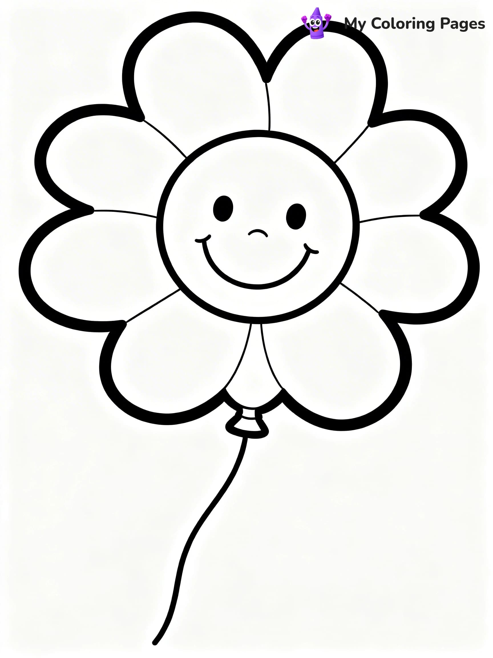 Single Balloon Coloring Pages - 14