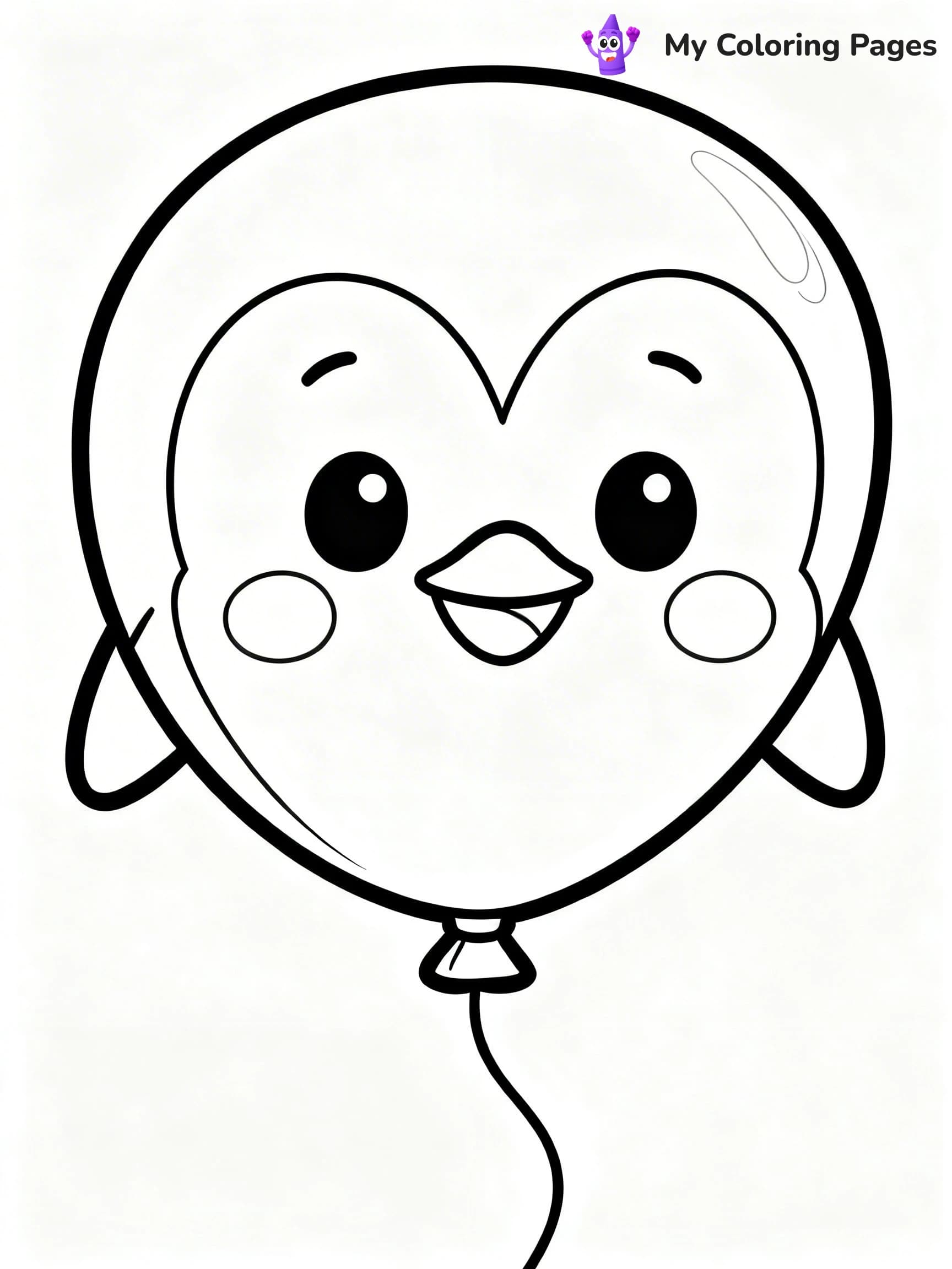 Single Balloon Coloring Pages - 8