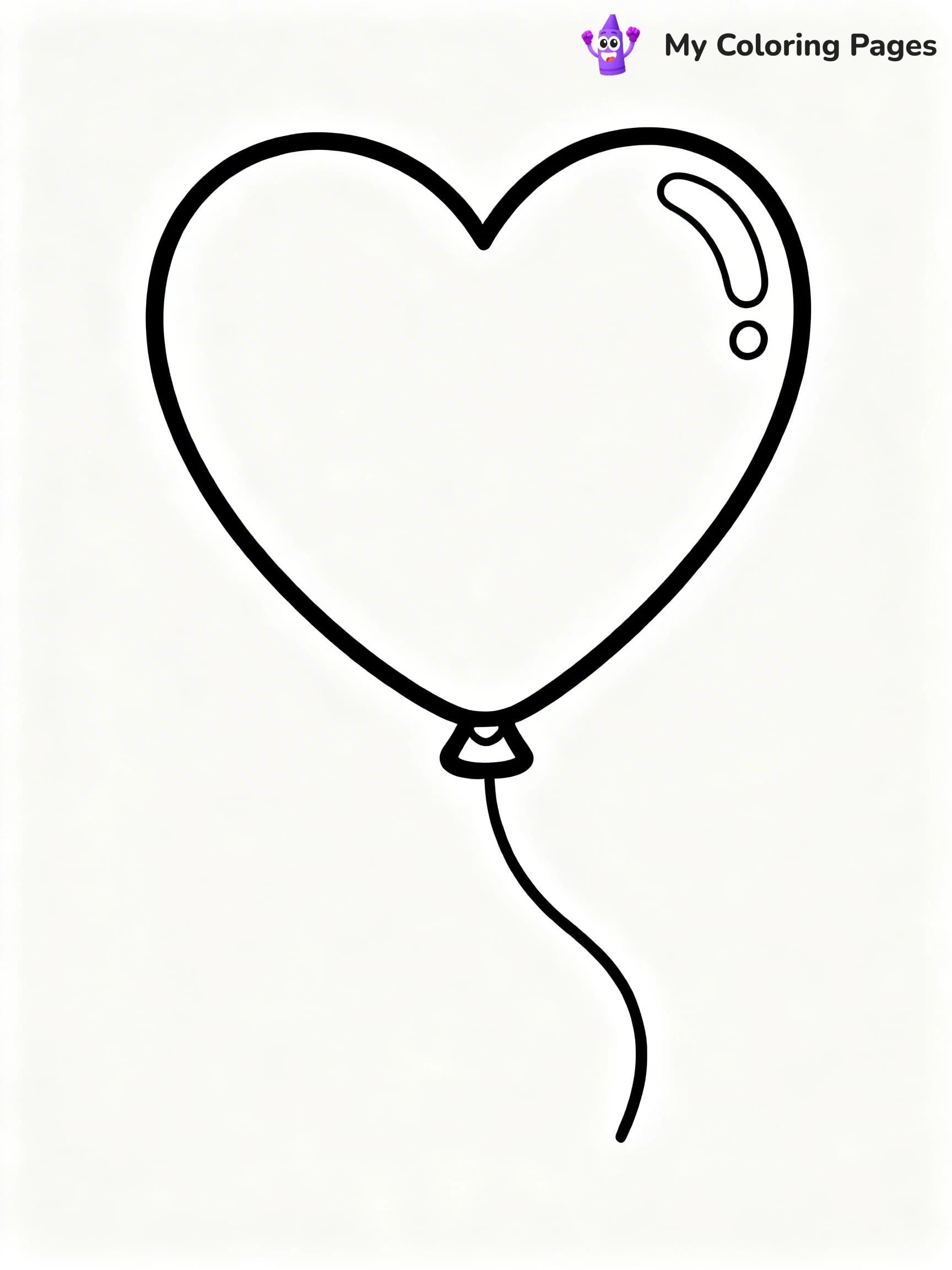 Single Balloon Coloring Pages - 6