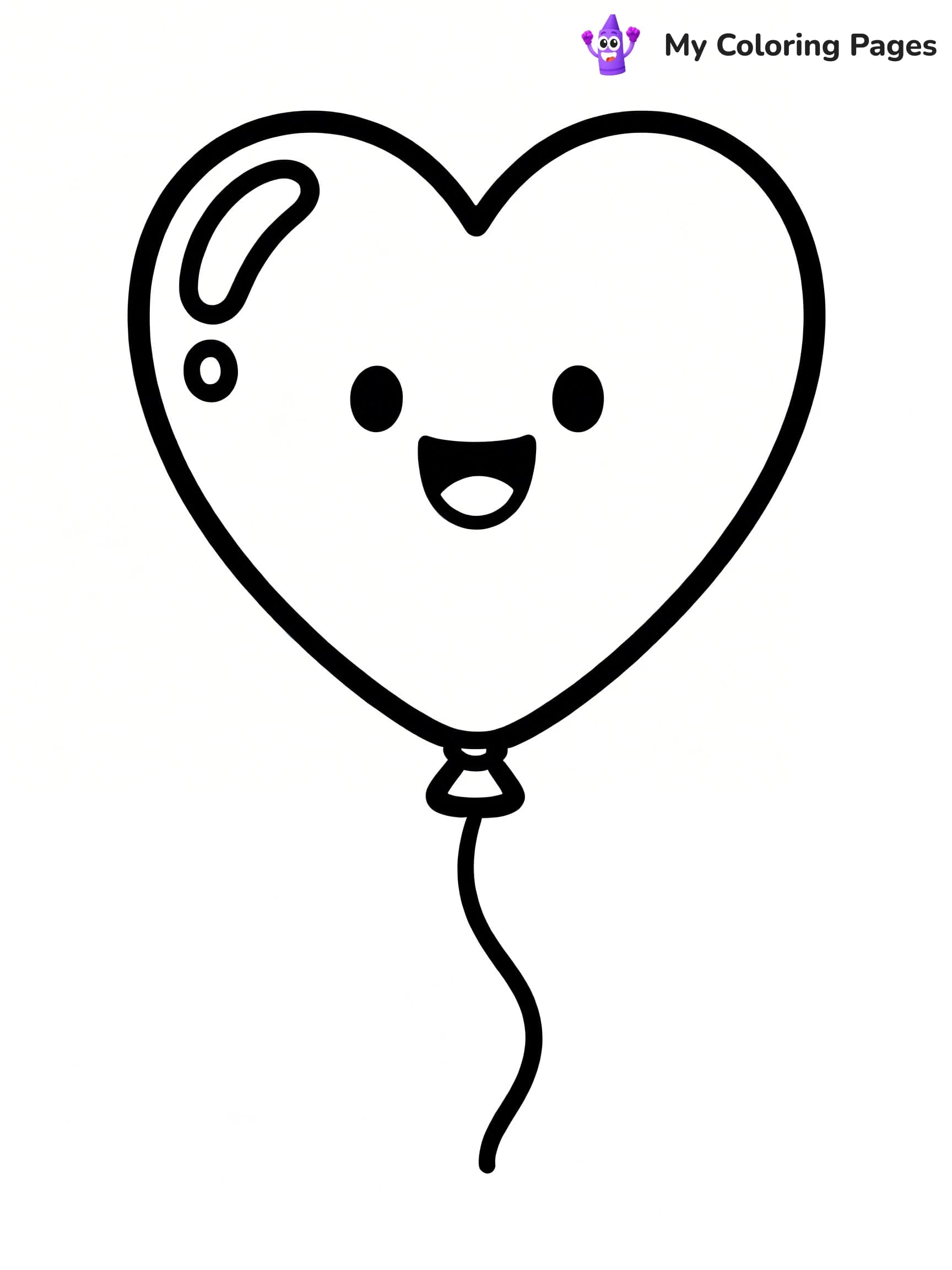 Single Balloon Coloring Pages - 5