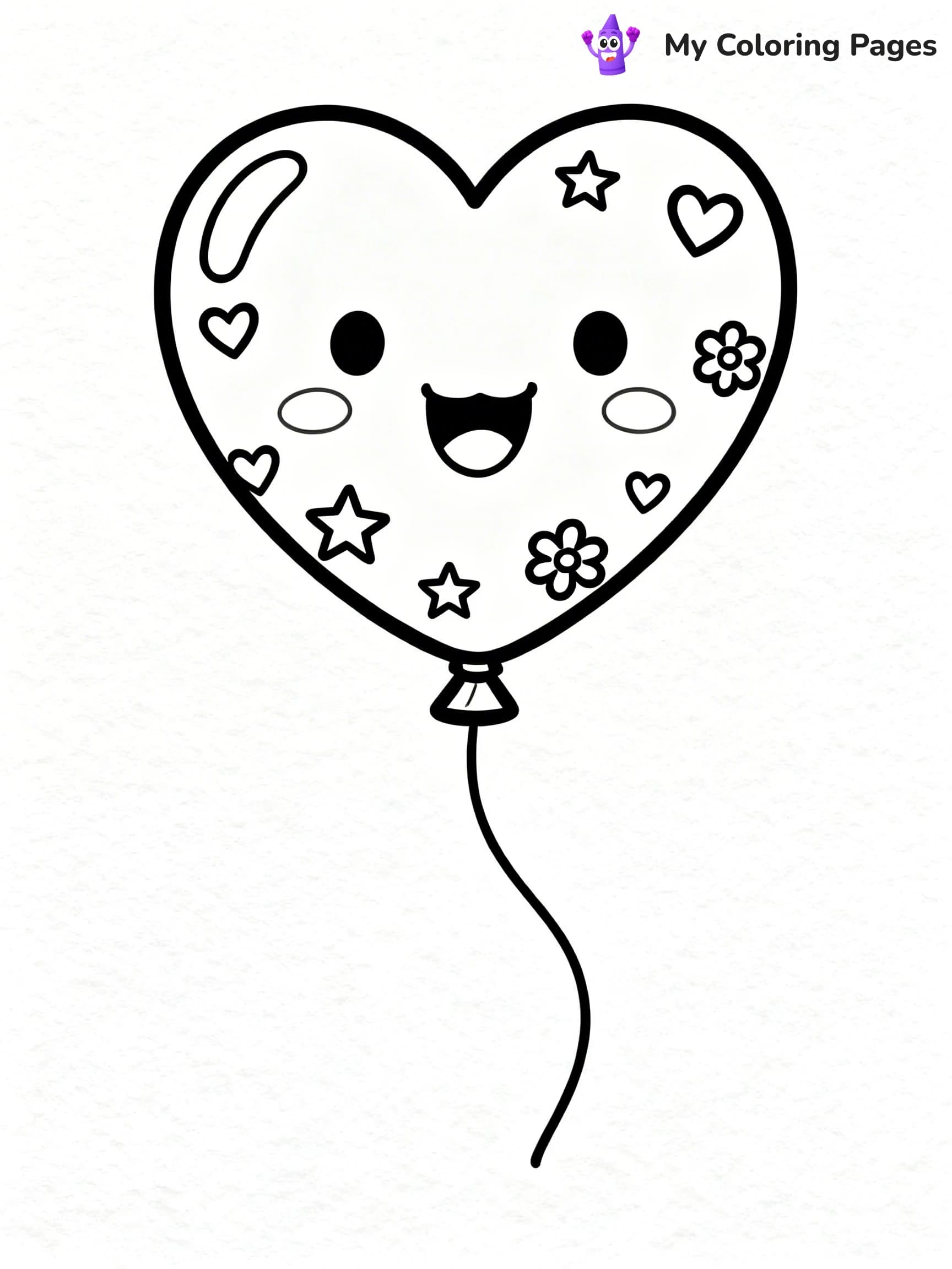 Single Balloon Coloring Pages - 3