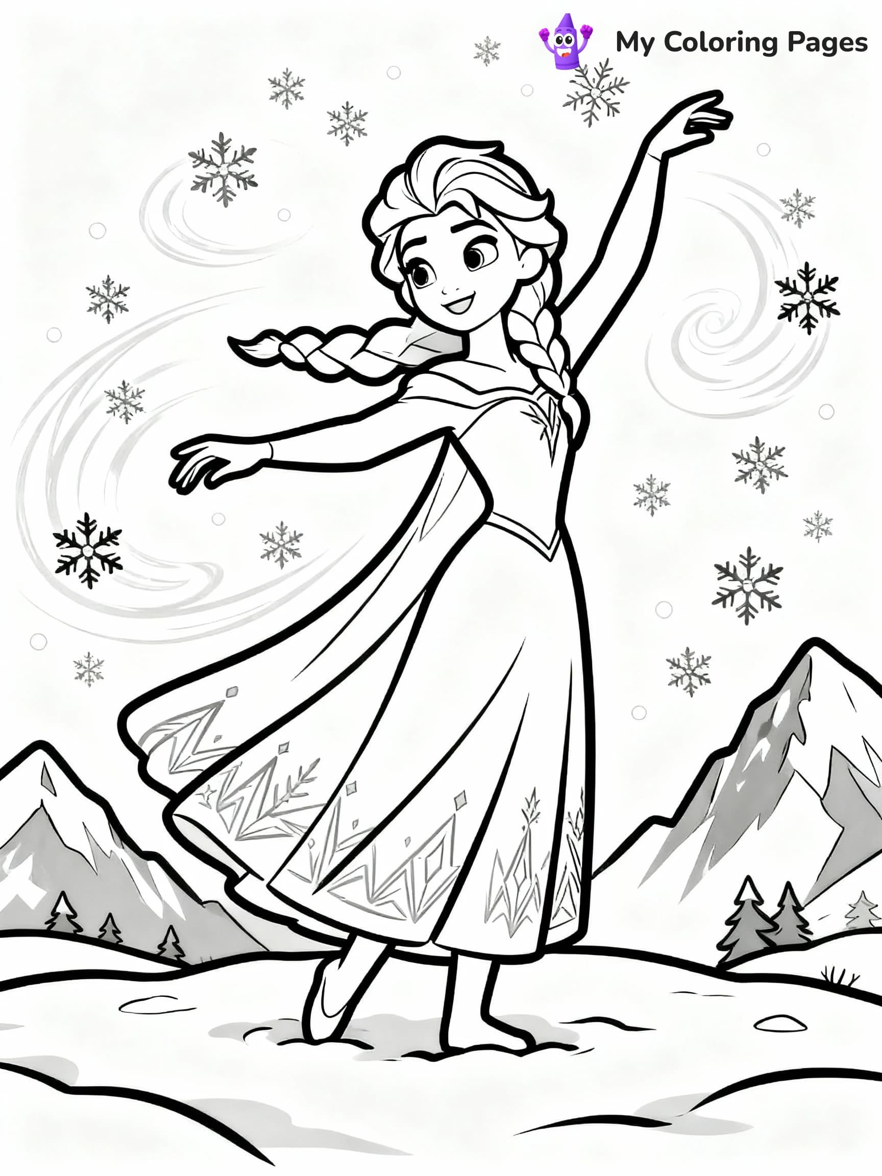 Elsa Coloring Pages - 7