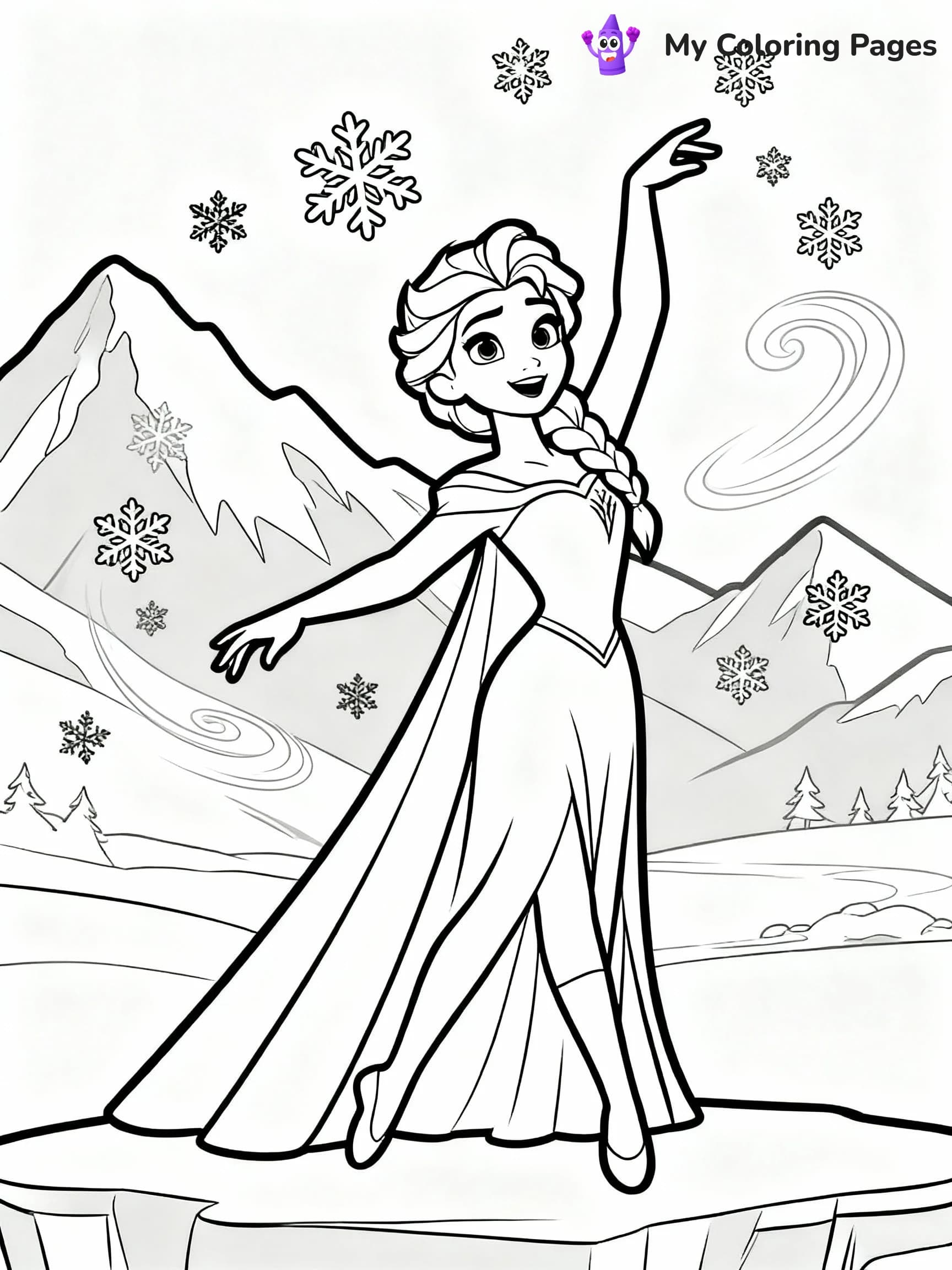 Elsa Coloring Pages - 4