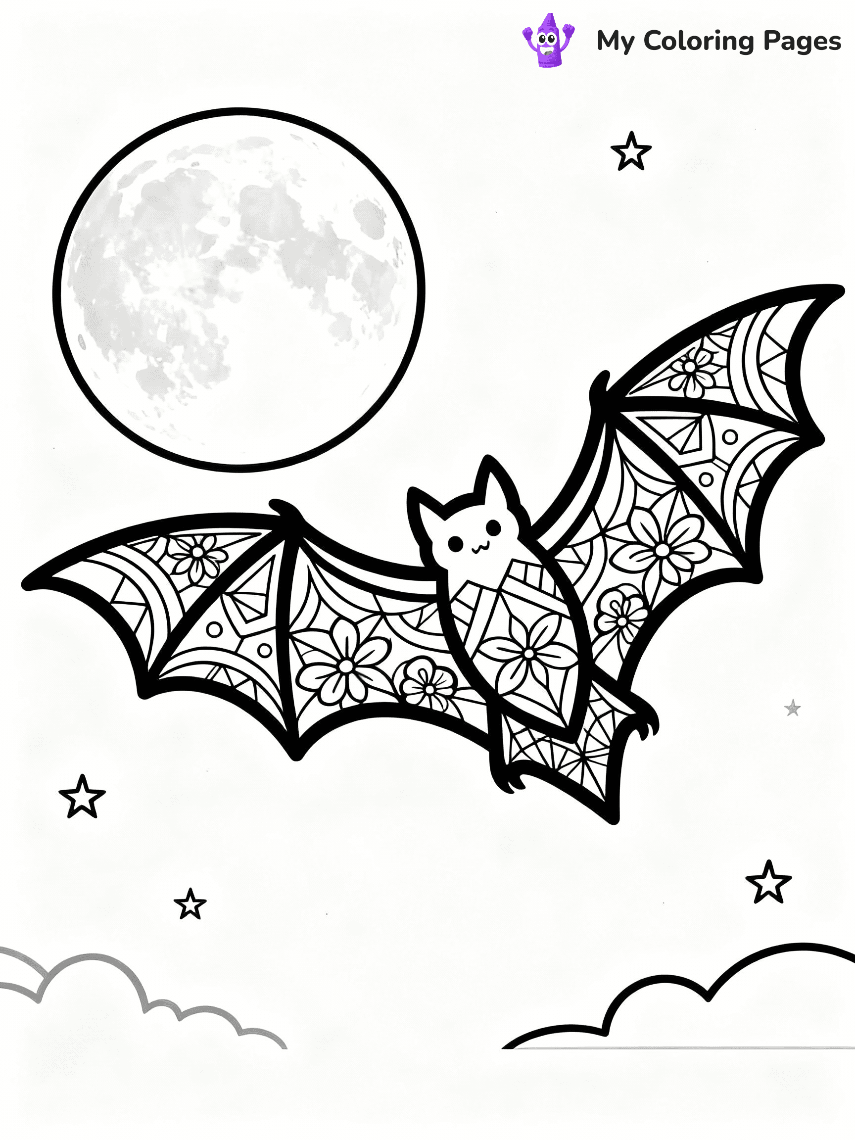 Bat Coloring Pages - 13
