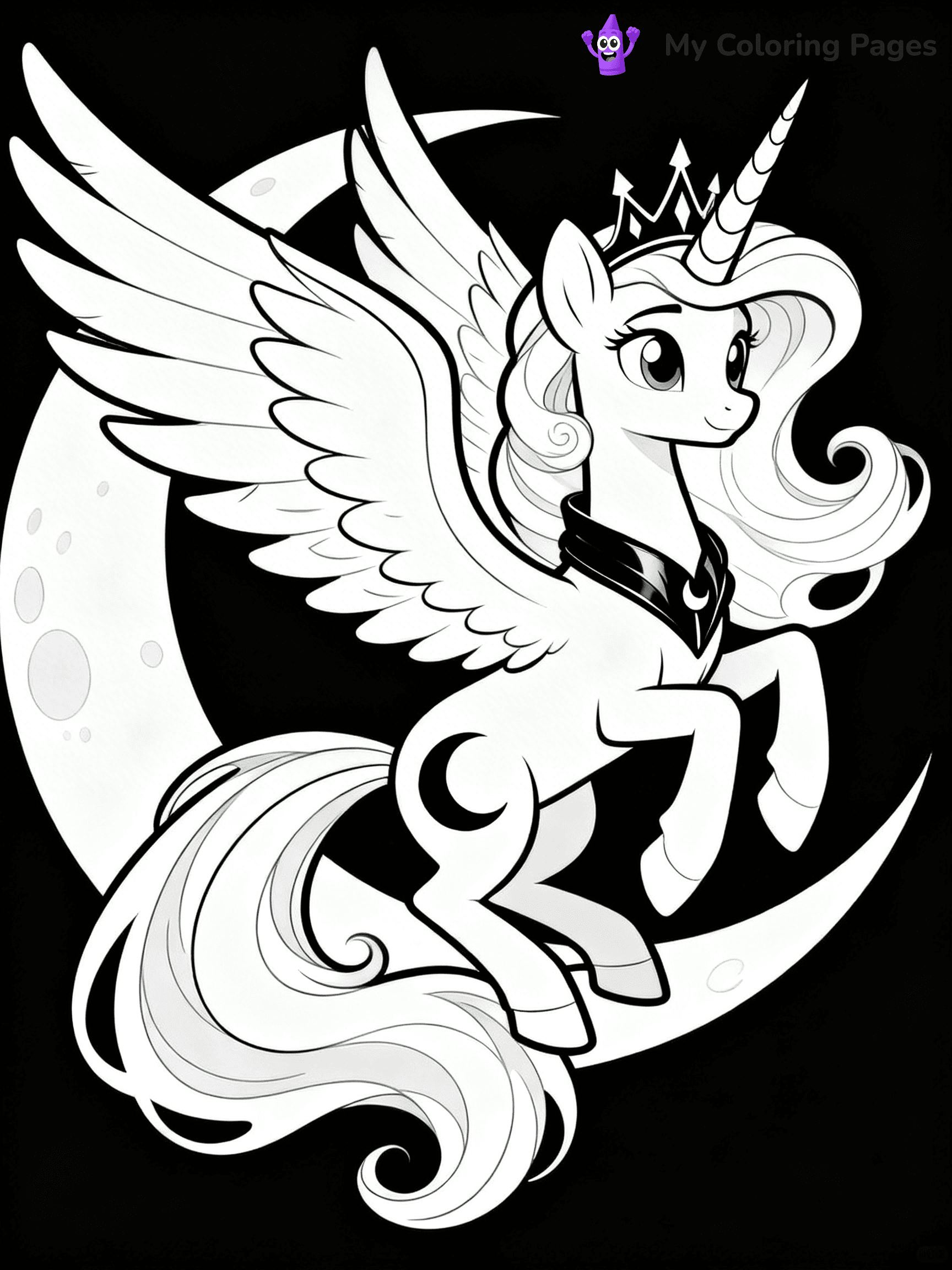 Princess Luna Coloring Pages - 13