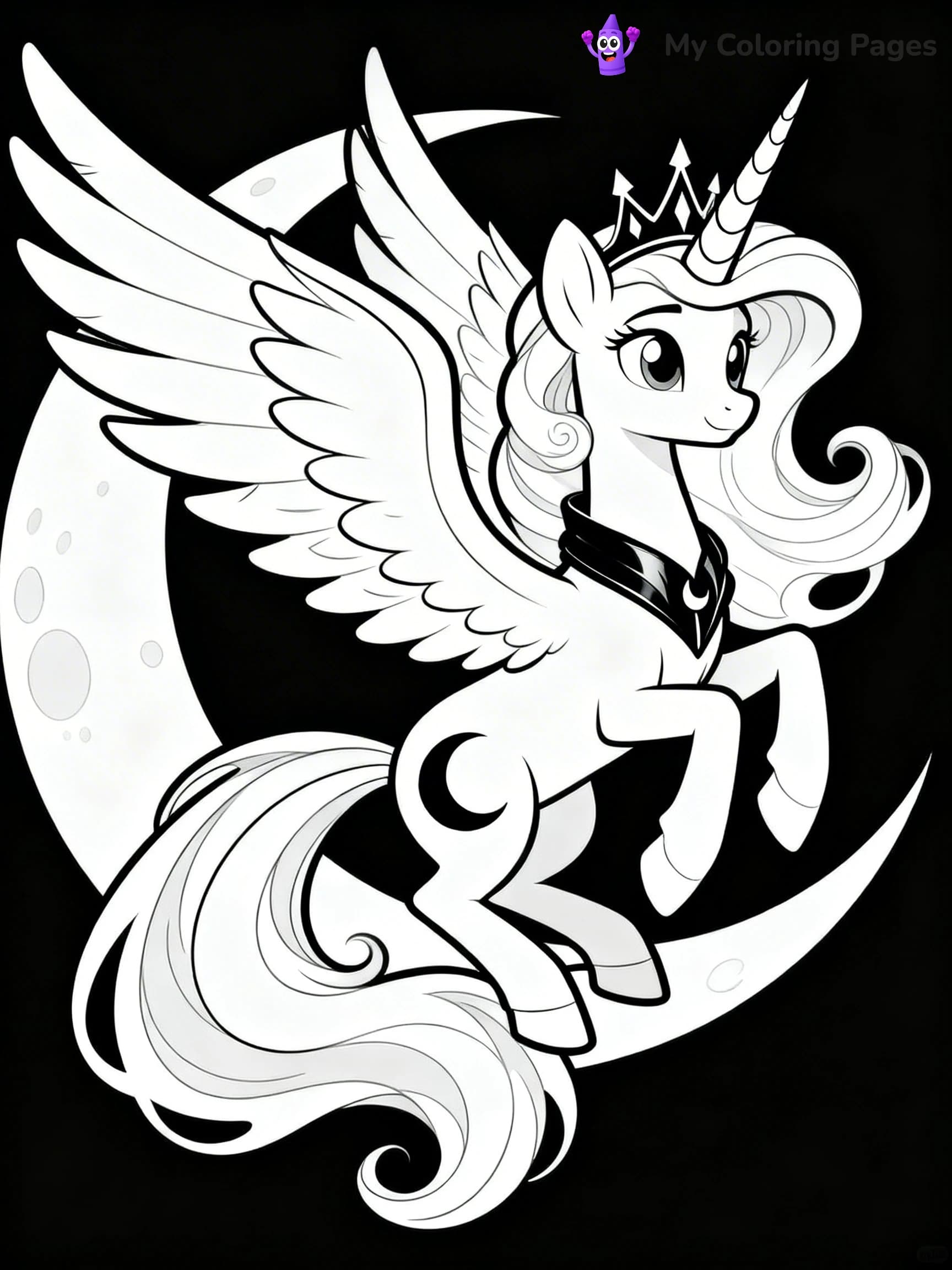 Princess Luna Coloring Pages - 13