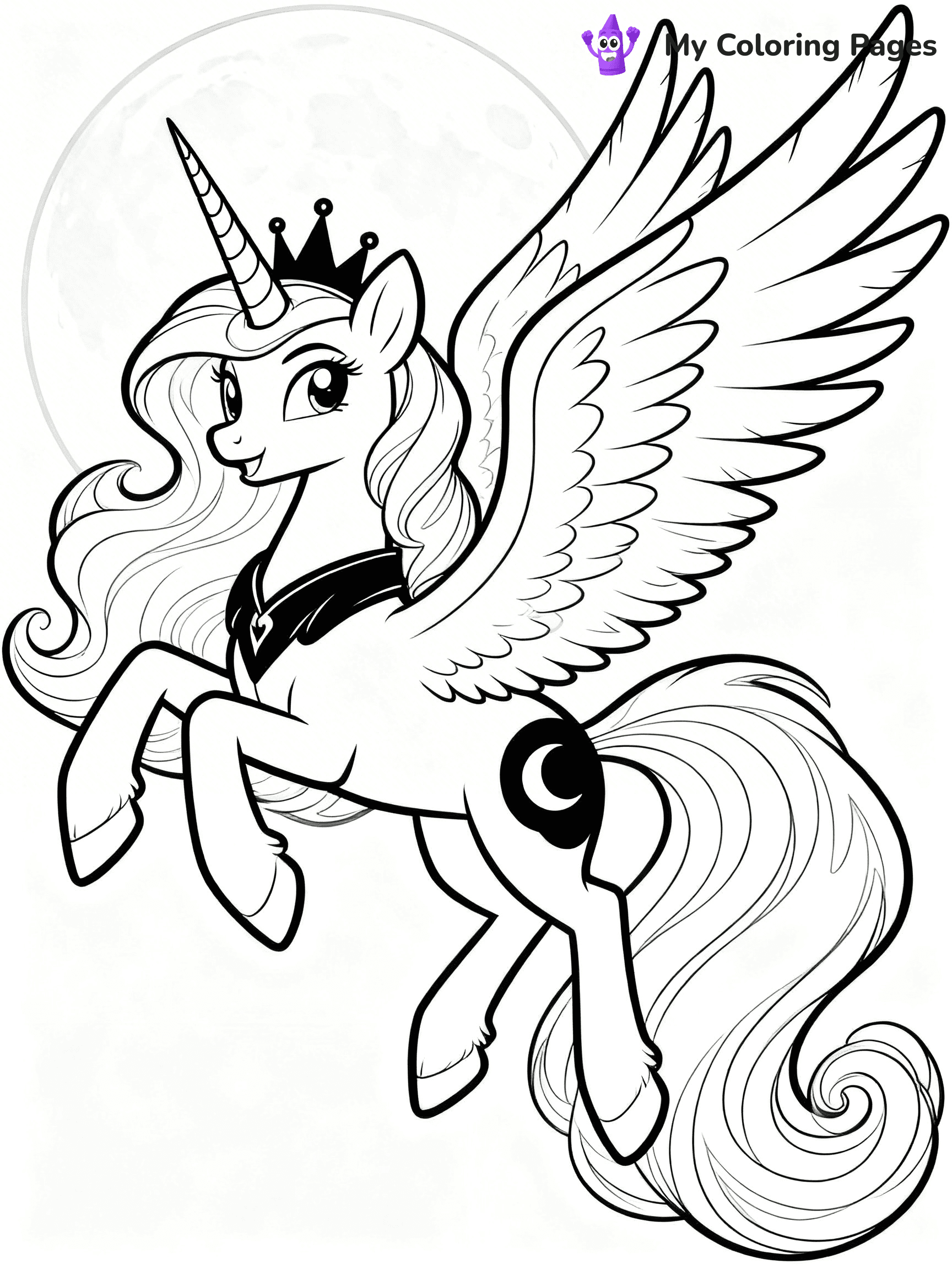 Princess Luna Coloring Pages - 7