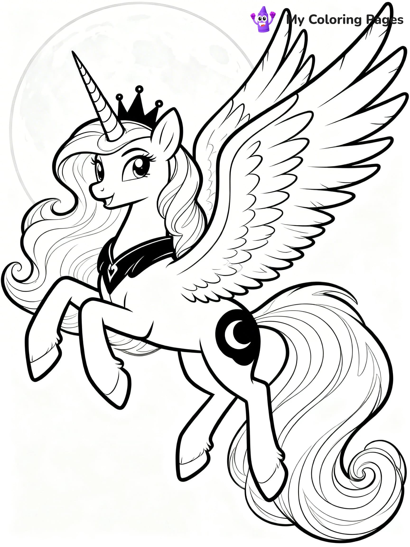 Princess Luna Coloring Pages - 7