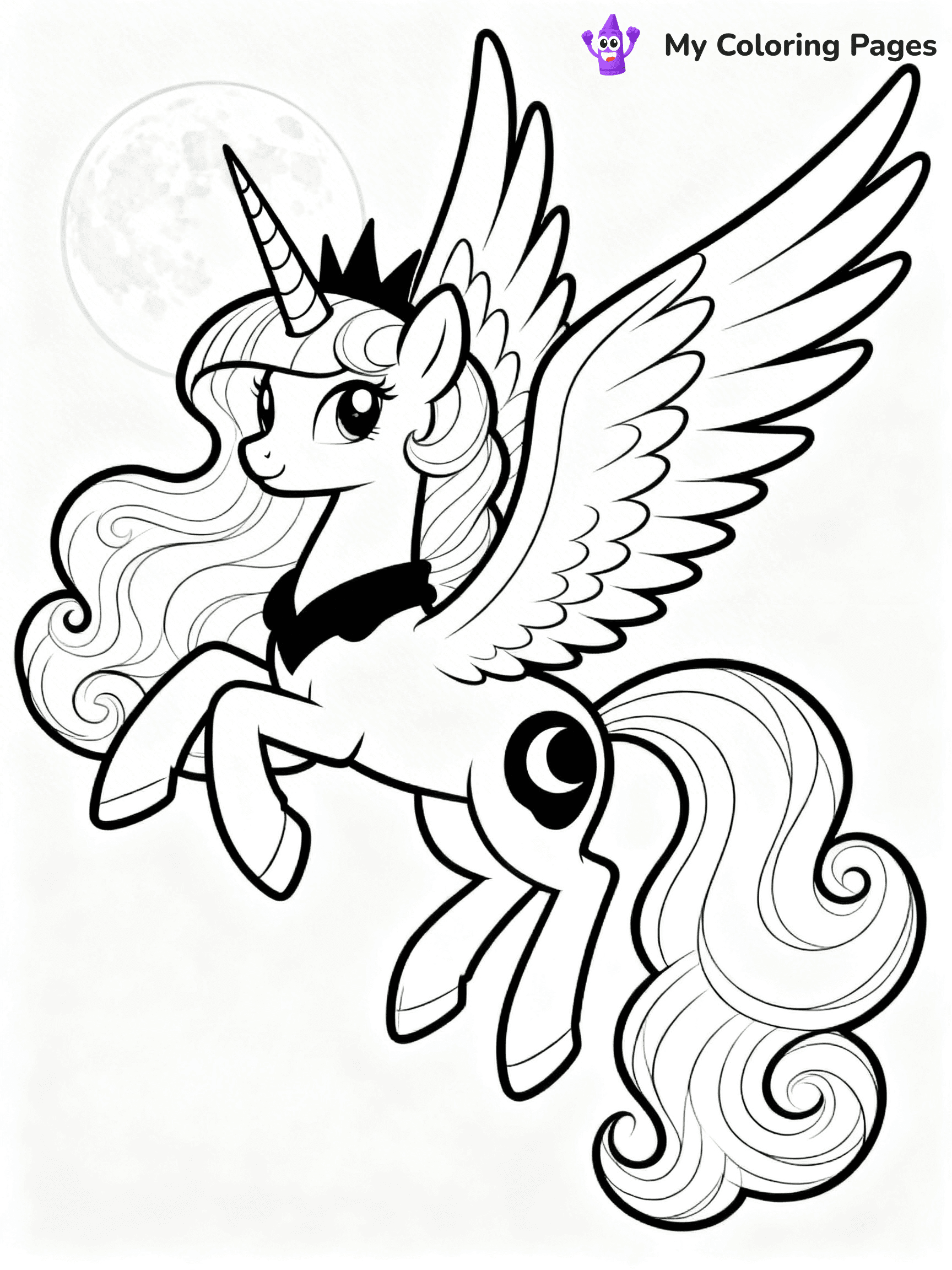 Princess Luna Coloring Pages - 1