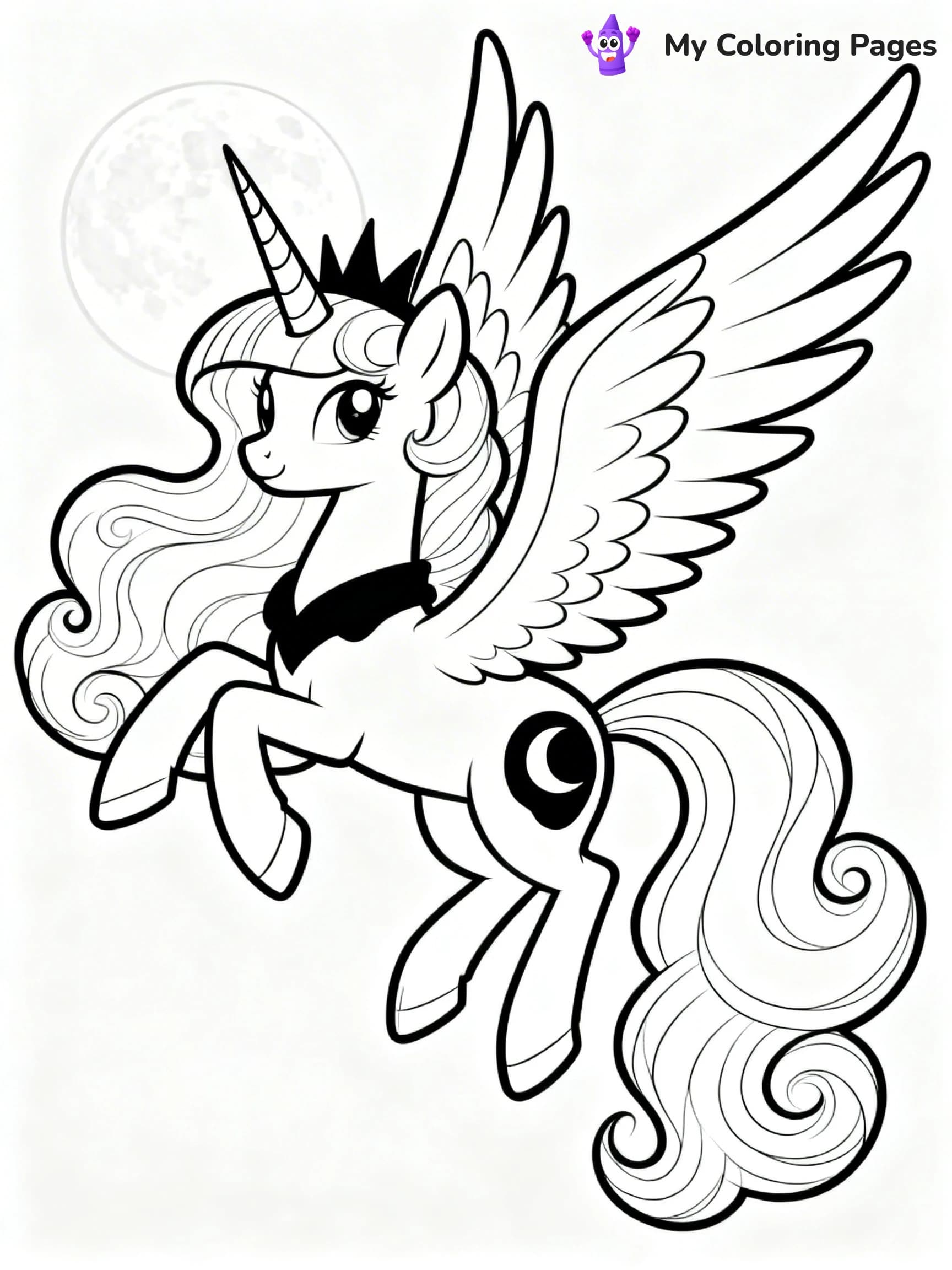 Princess Luna Coloring Pages - 1