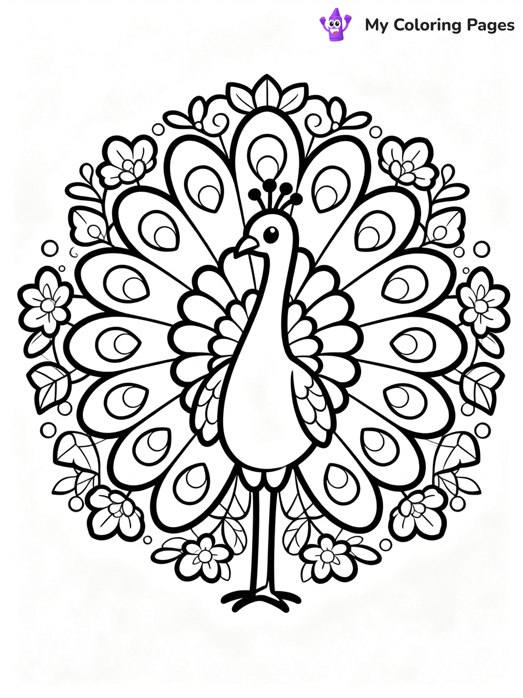 Peacock Coloring Pages - 32