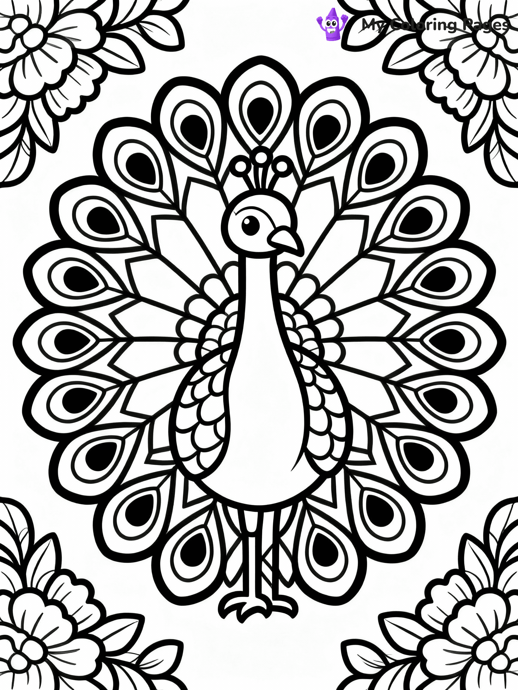 Peacock Coloring Pages - 30