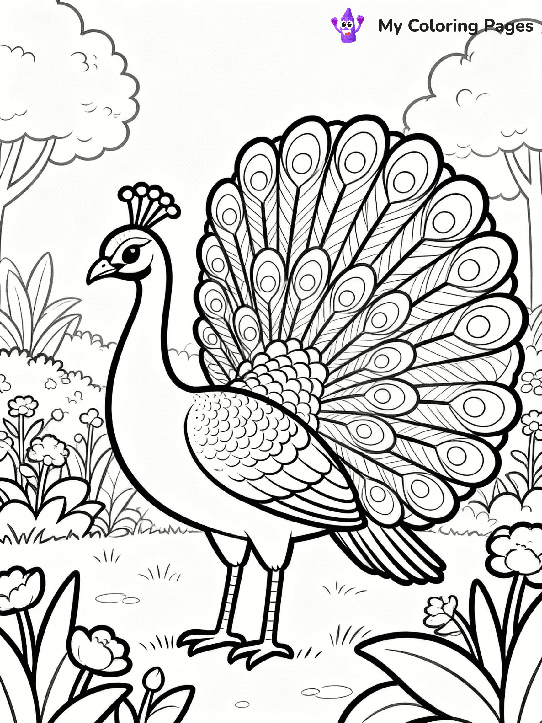 Peacock Coloring Pages - 28