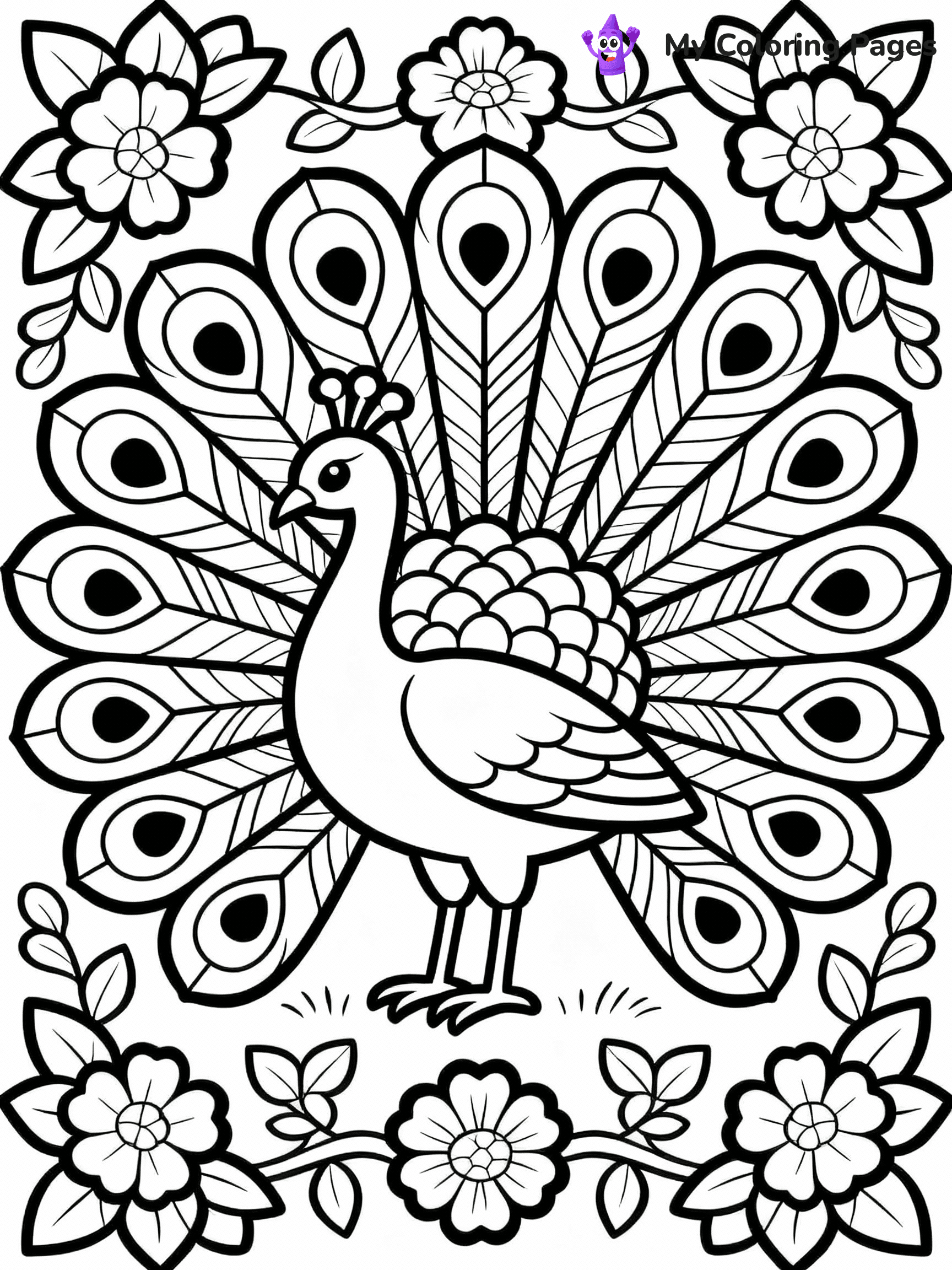 Peacock Coloring Pages - 25