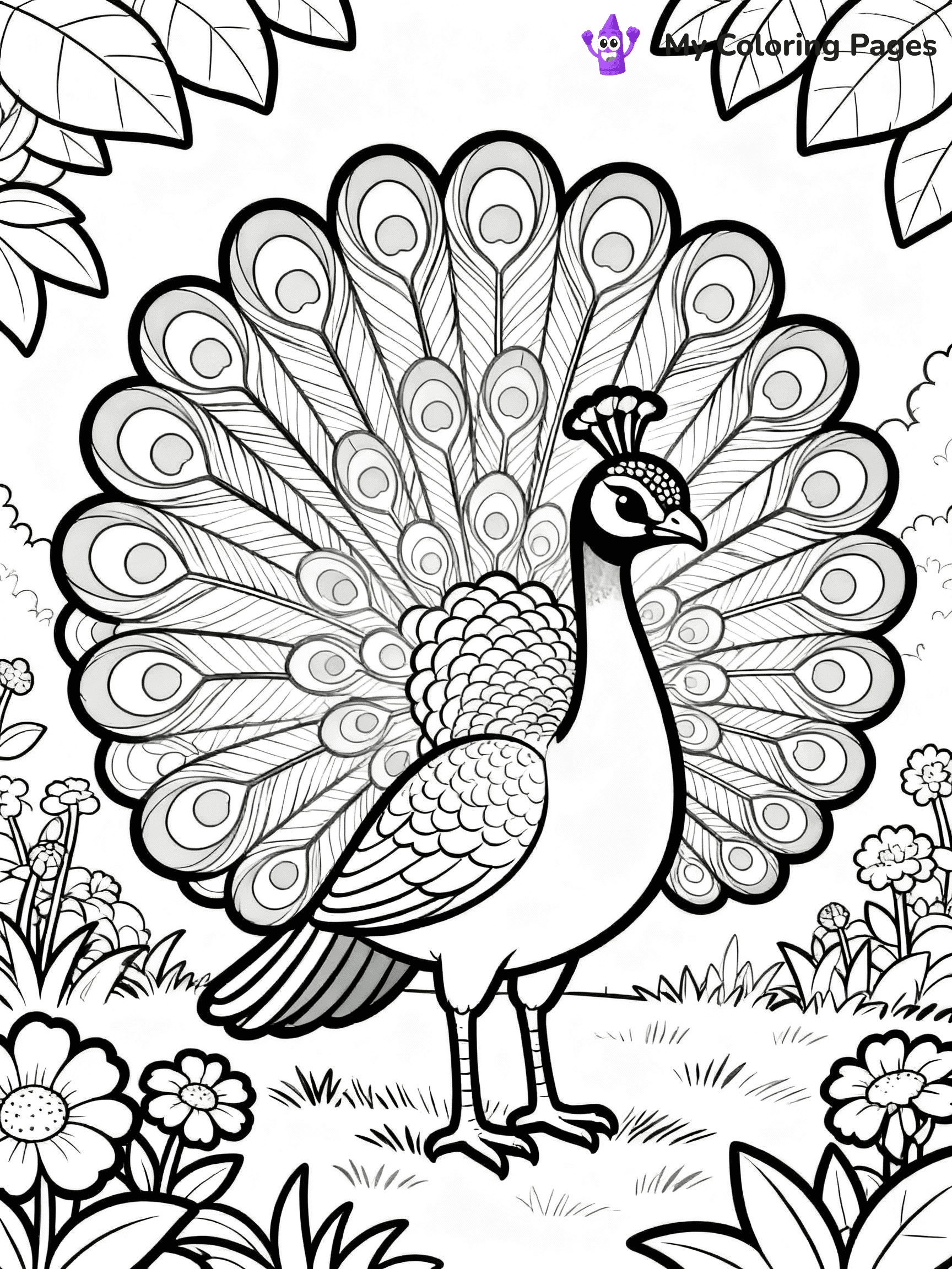 Peacock Coloring Pages - 24