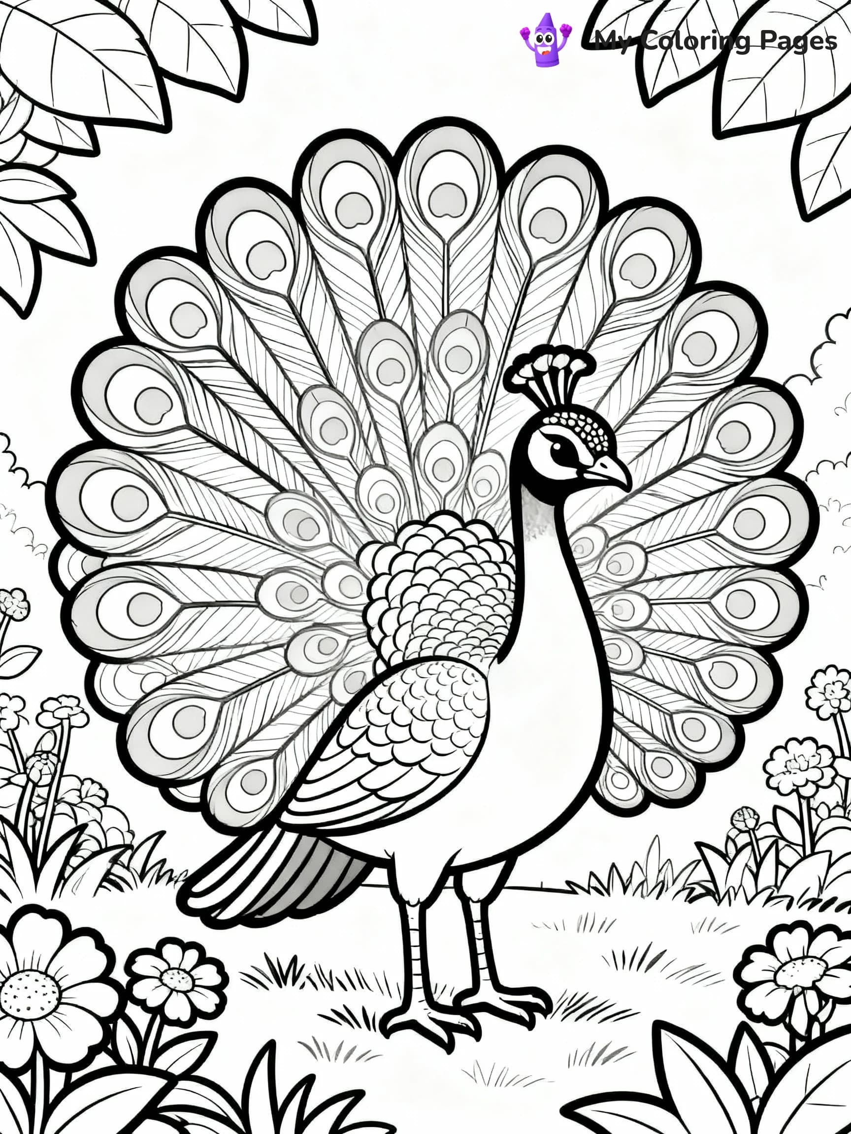 Peacock Coloring Pages - 24