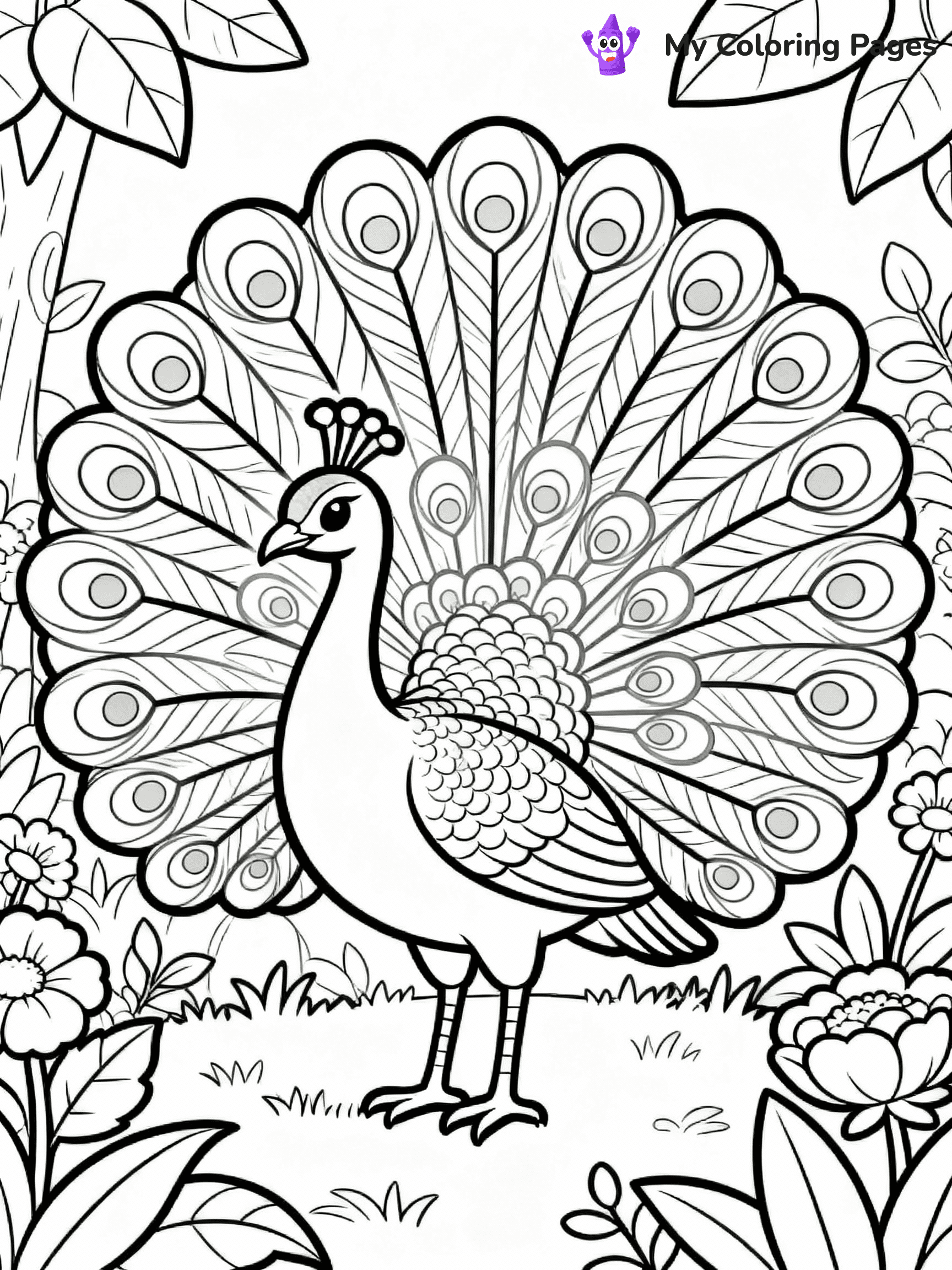 Peacock Coloring Pages - 23