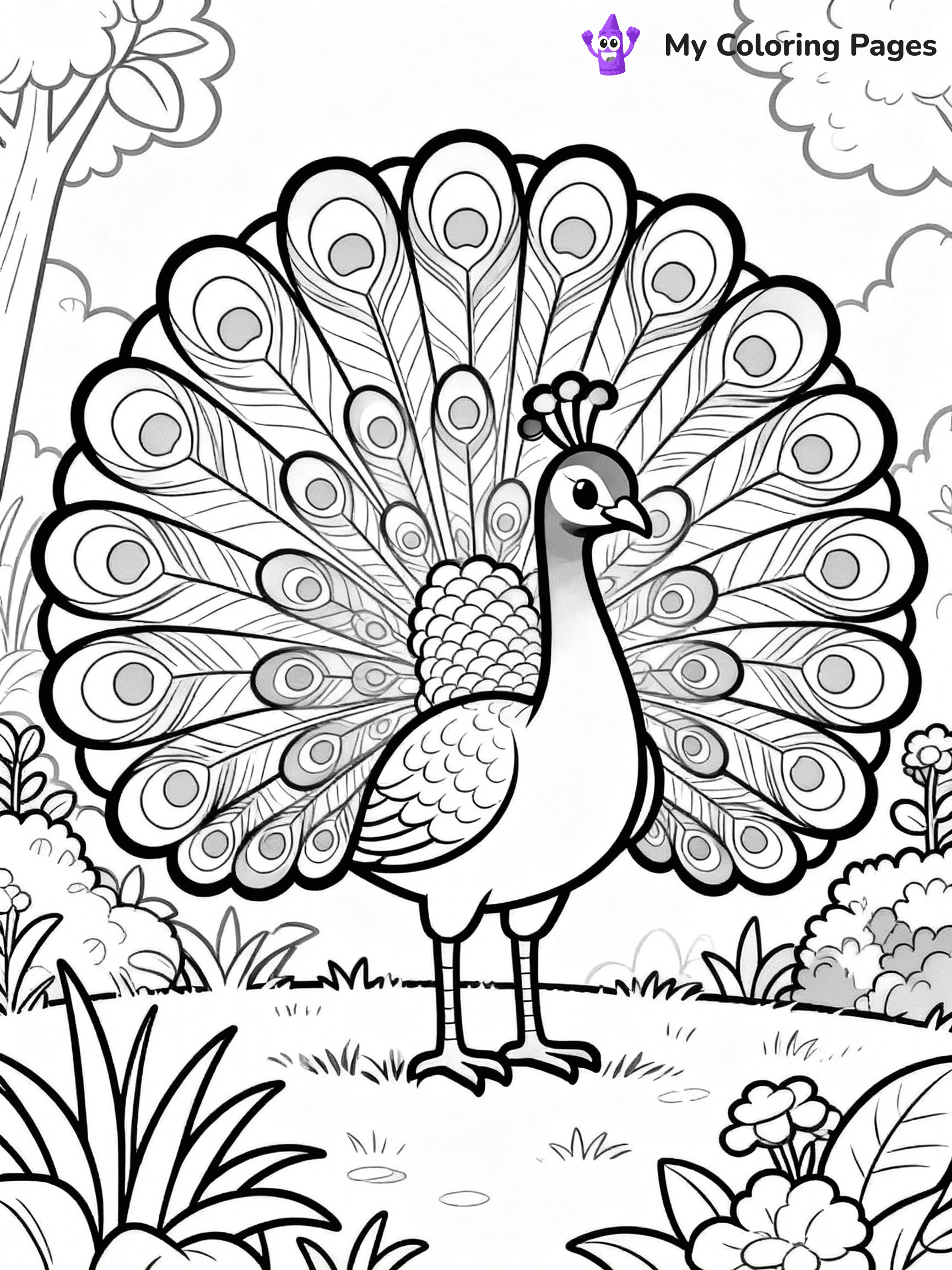 Peacock Coloring Pages - 22