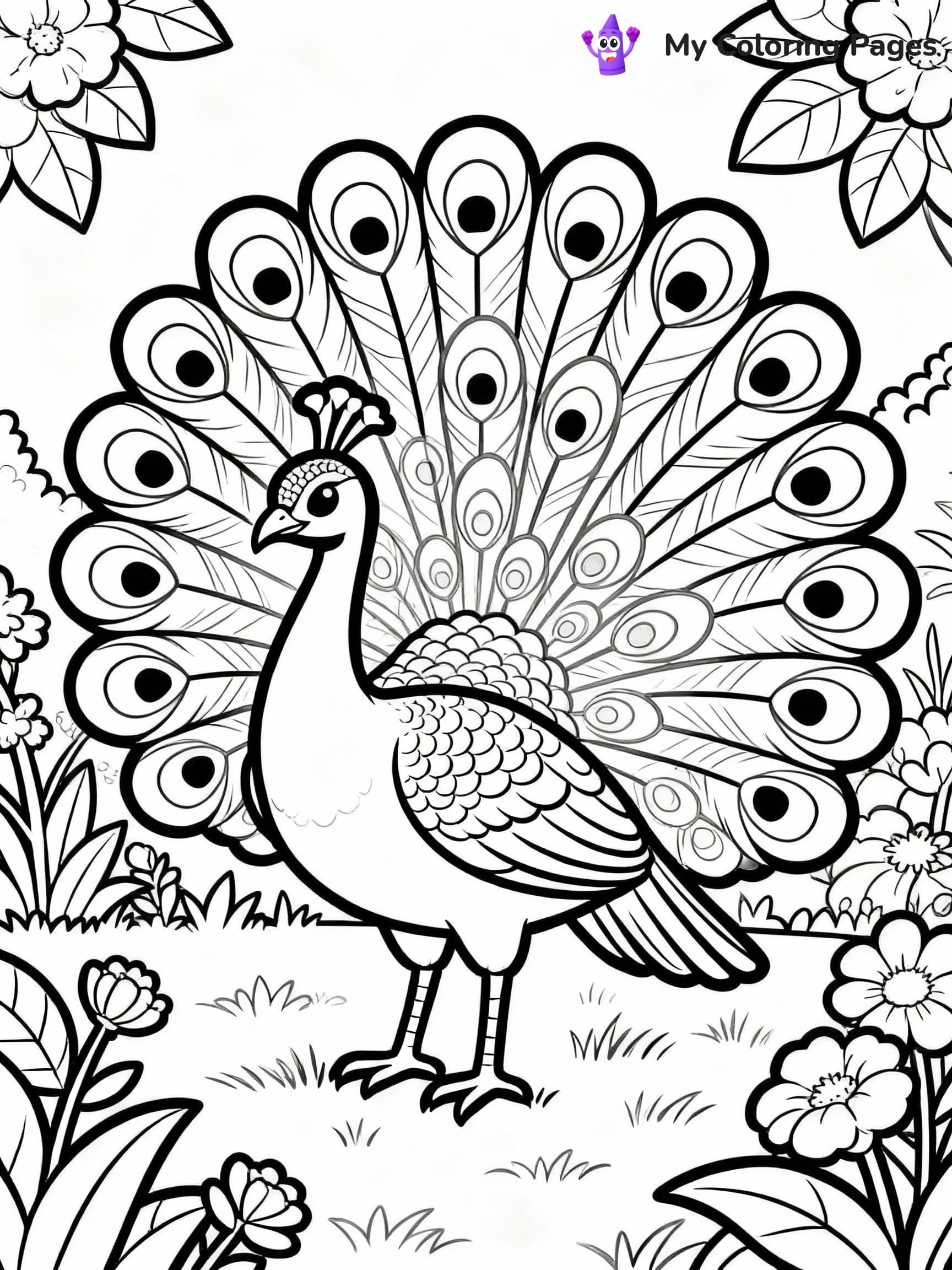 Peacock Coloring Pages - 21