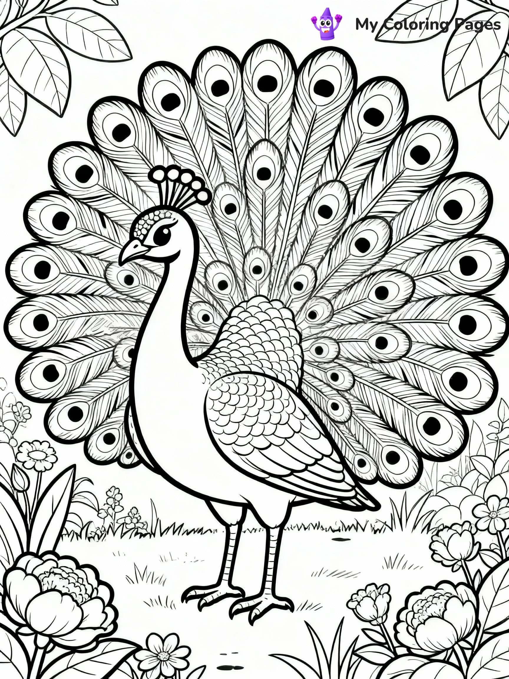 Peacock Coloring Pages - 20