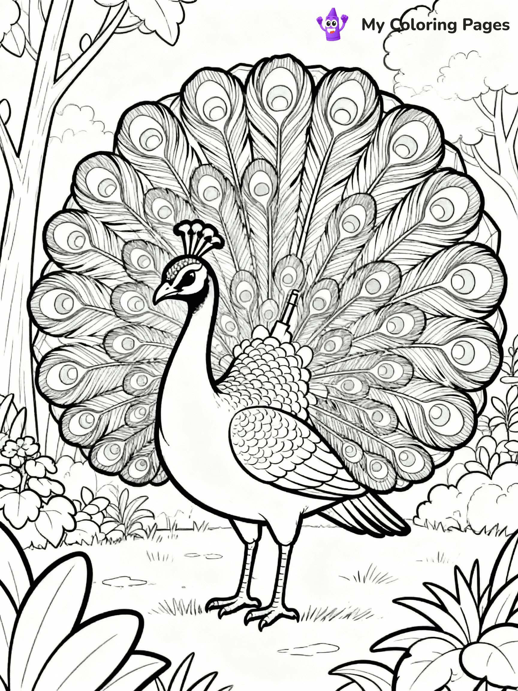 Peacock Coloring Pages - 19
