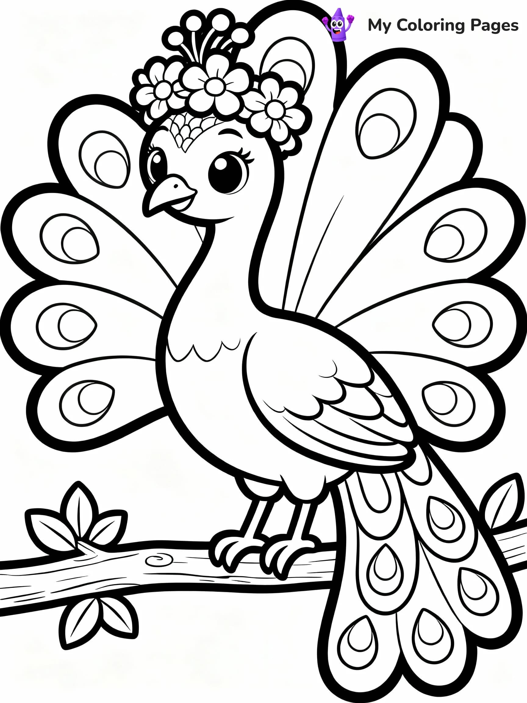 Peacock Coloring Pages - 18