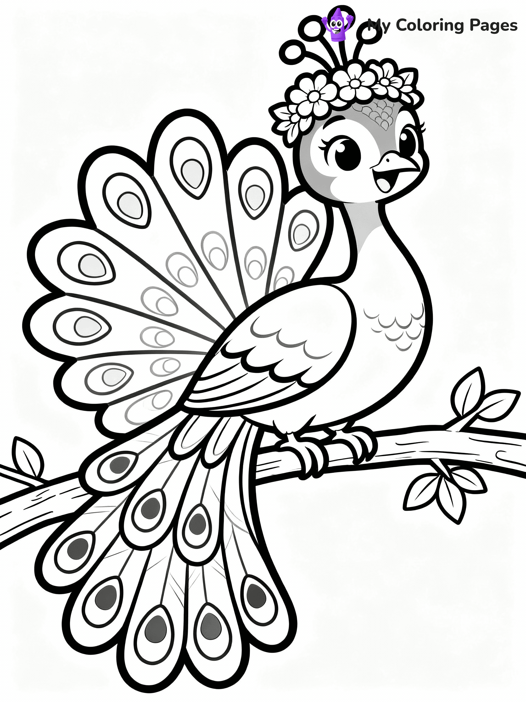 Peacock Coloring Pages - 17