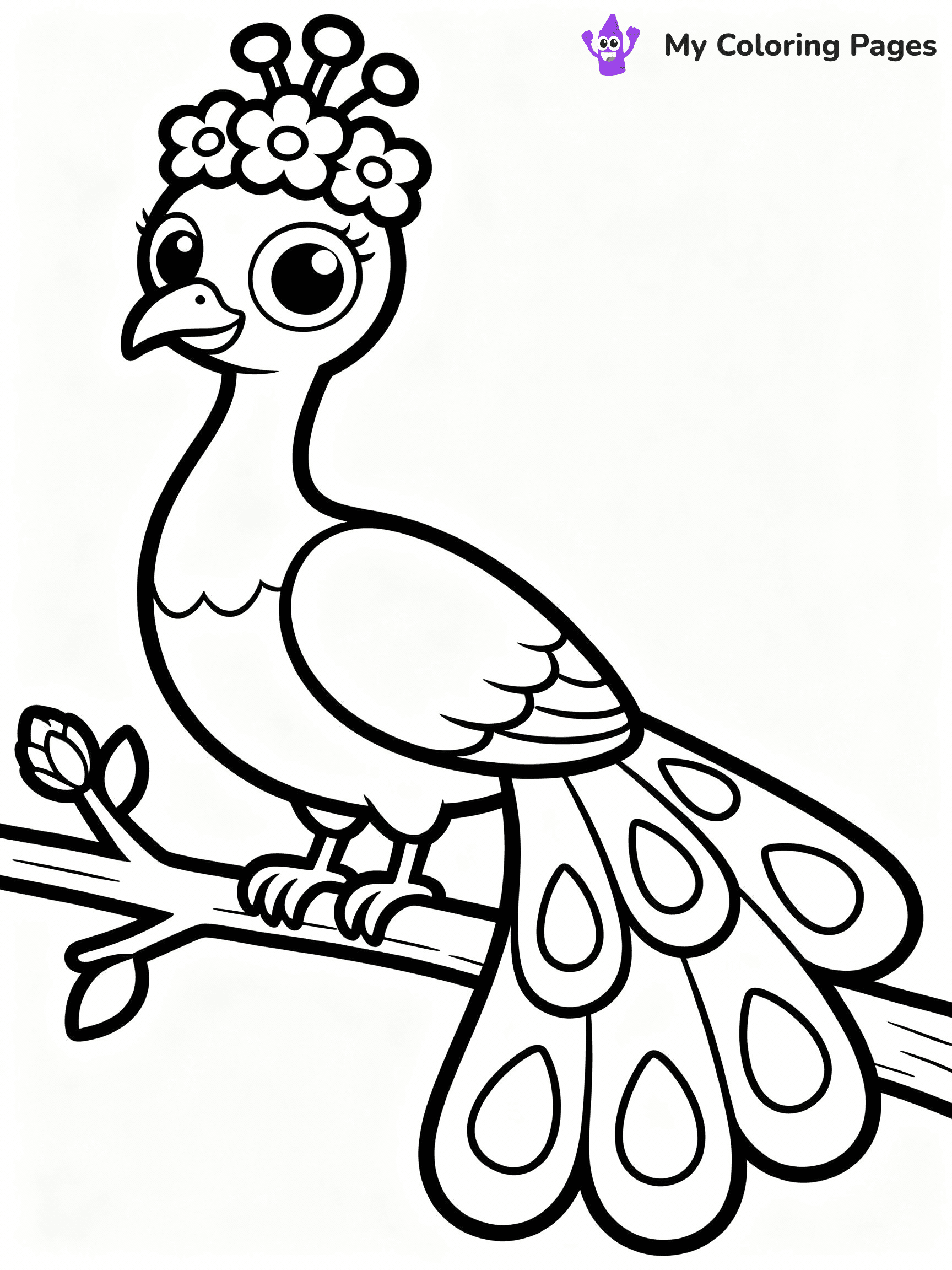 Peacock Coloring Pages - 15