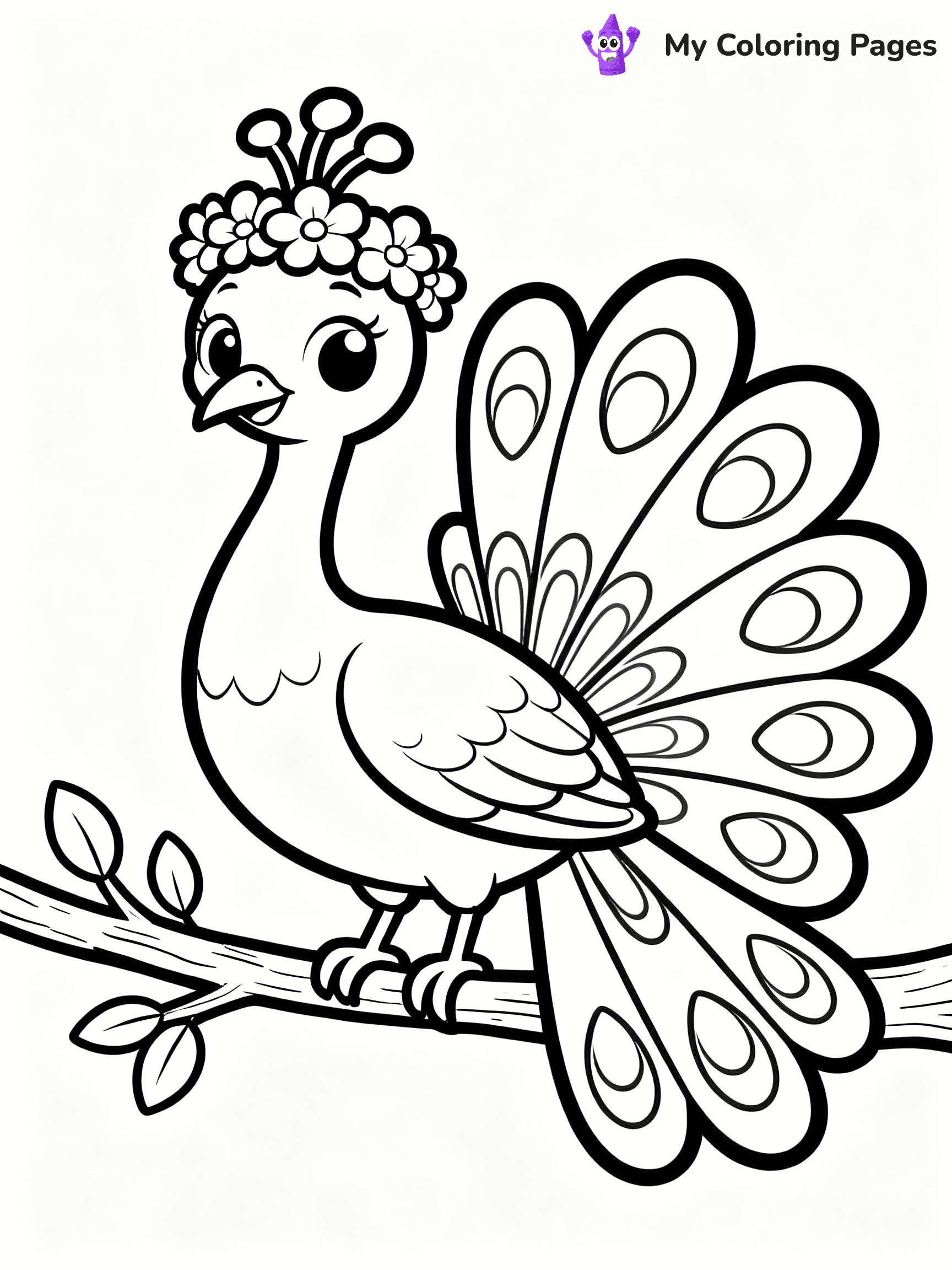 Peacock Coloring Pages - 14