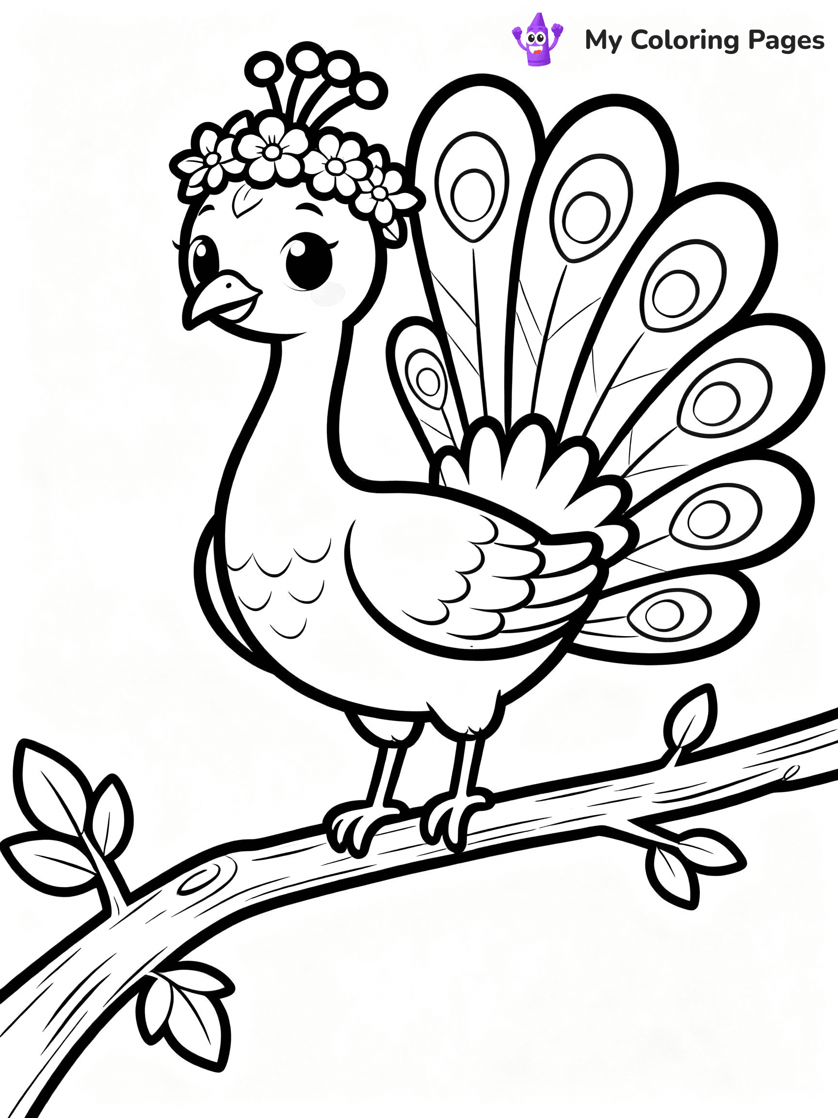 Peacock Coloring Pages - 13
