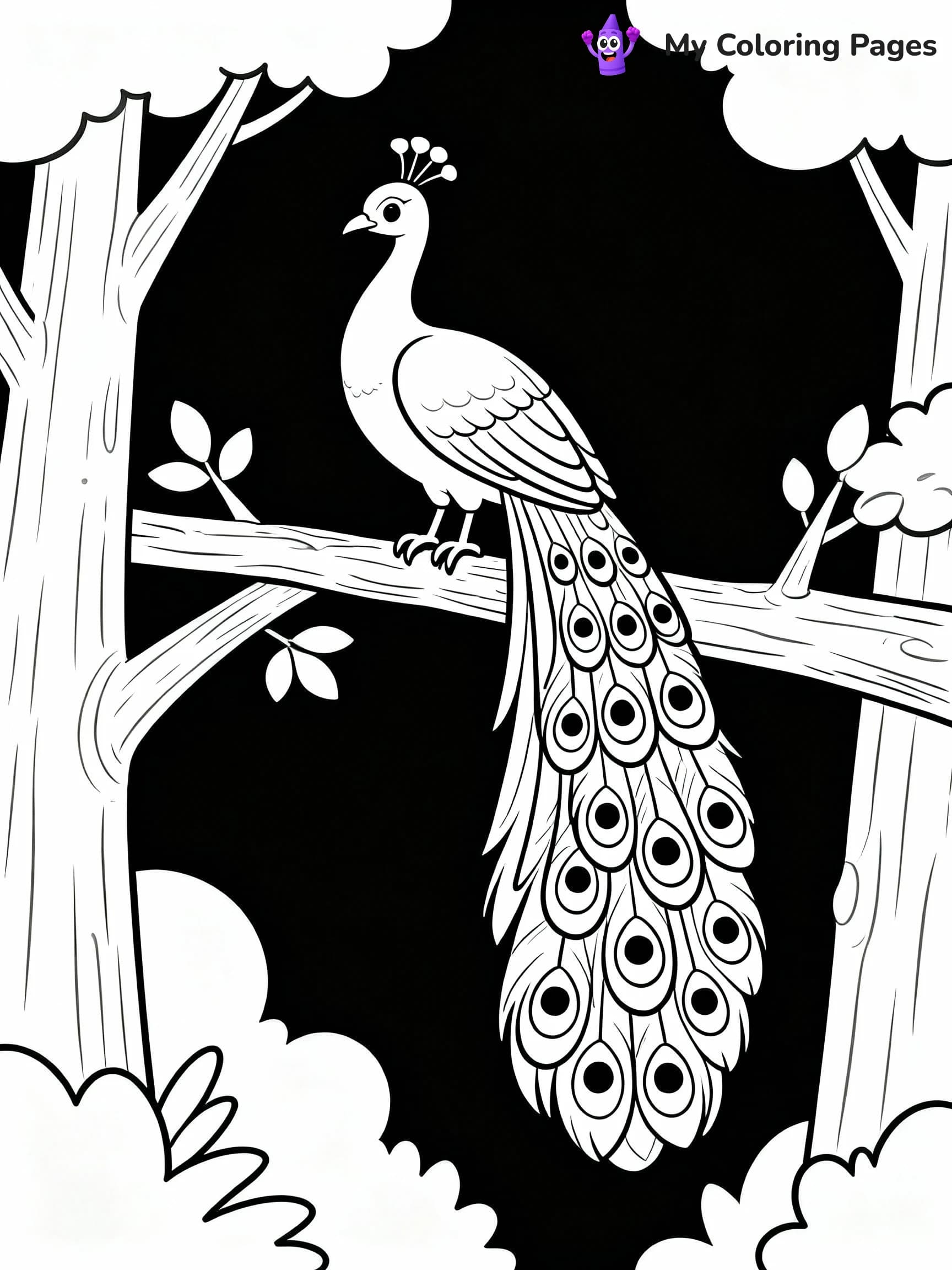 Peacock Coloring Pages - 11