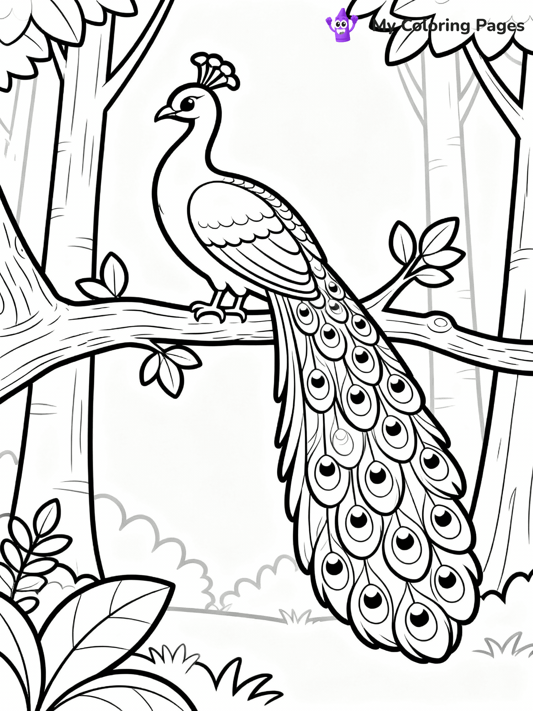 Peacock Coloring Pages - 10