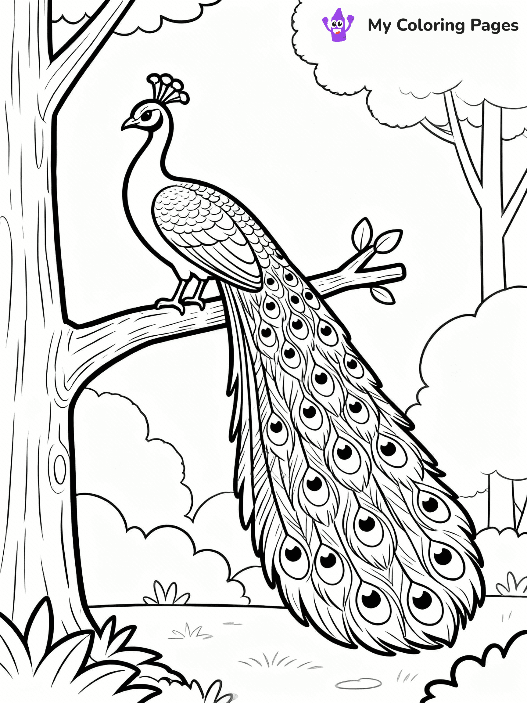 Peacock Coloring Pages - 9