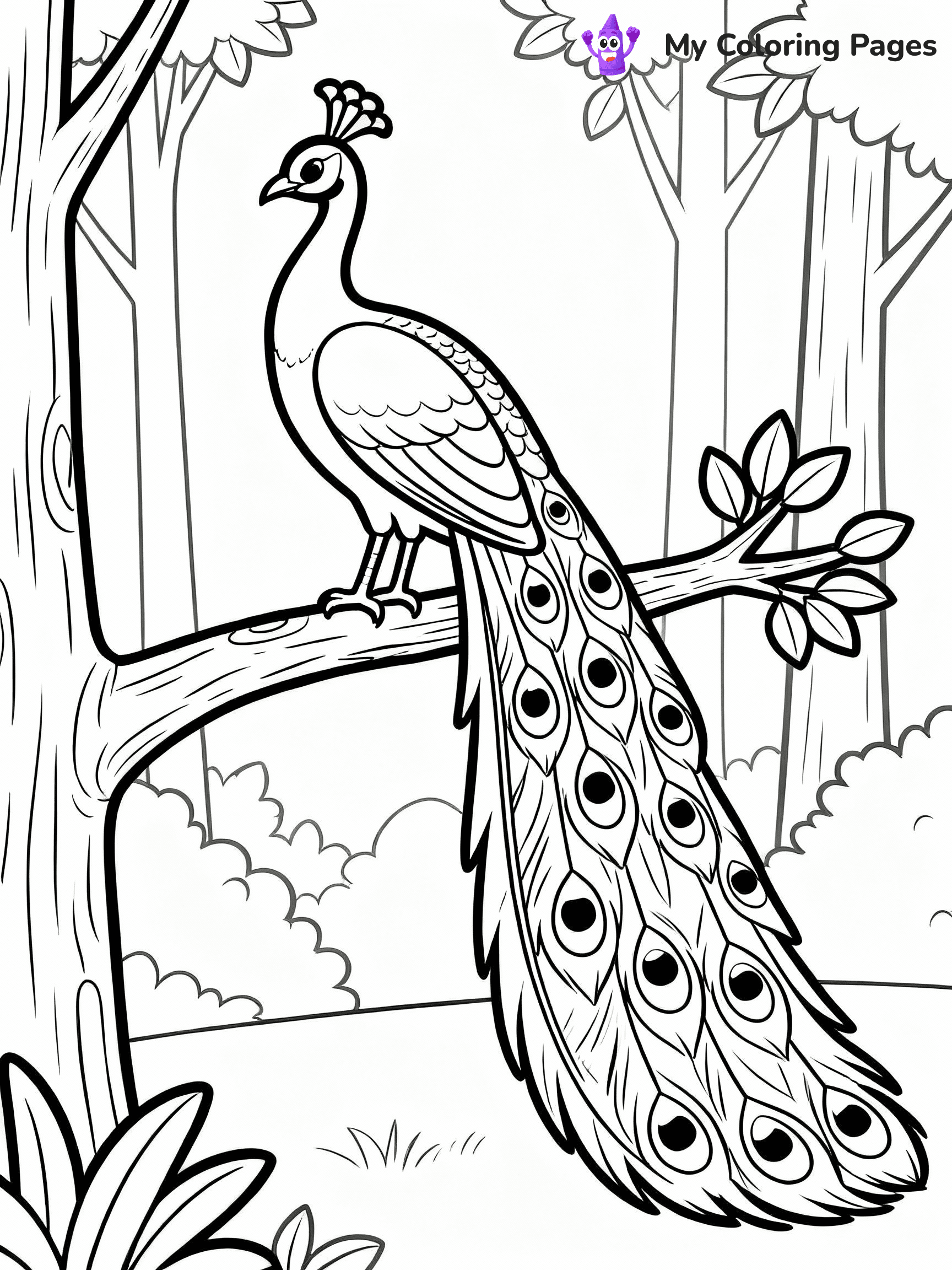 Peacock Coloring Pages - 8