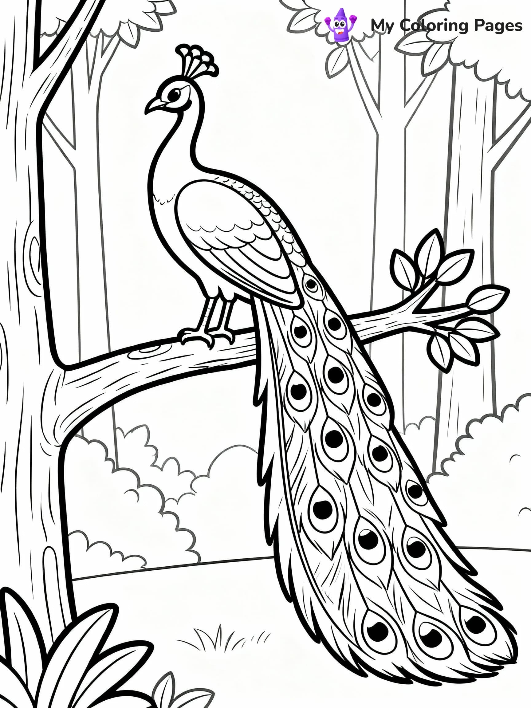Peacock Coloring Pages - 8