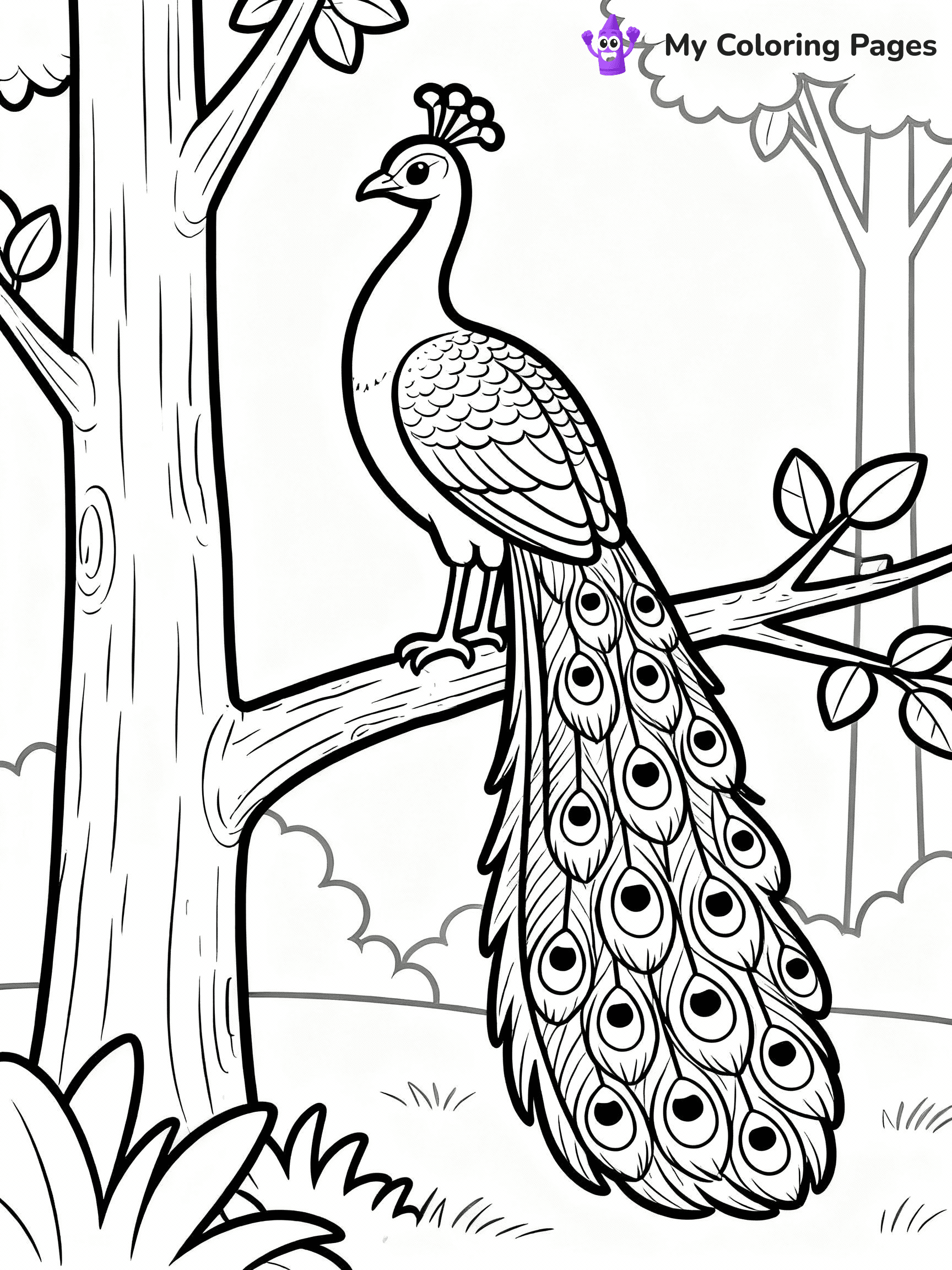 Peacock Coloring Pages - 7