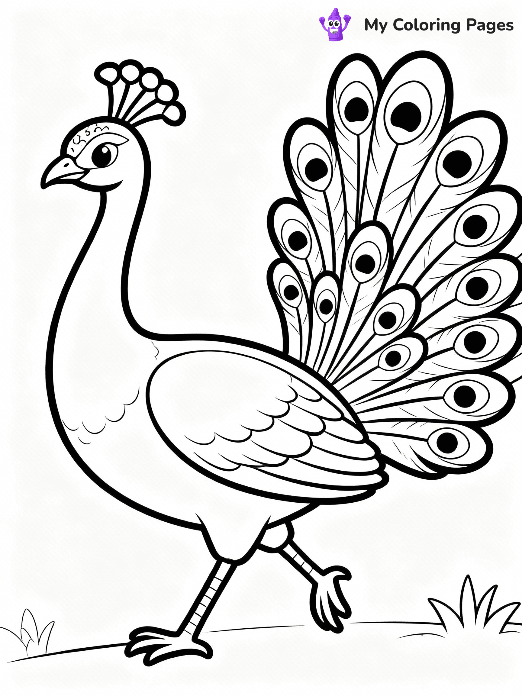 Peacock Coloring Pages - 3
