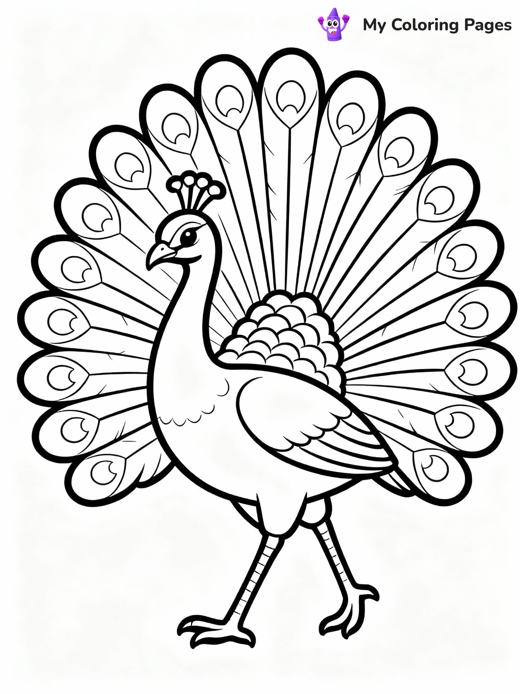 Peacock Coloring Pages - 1