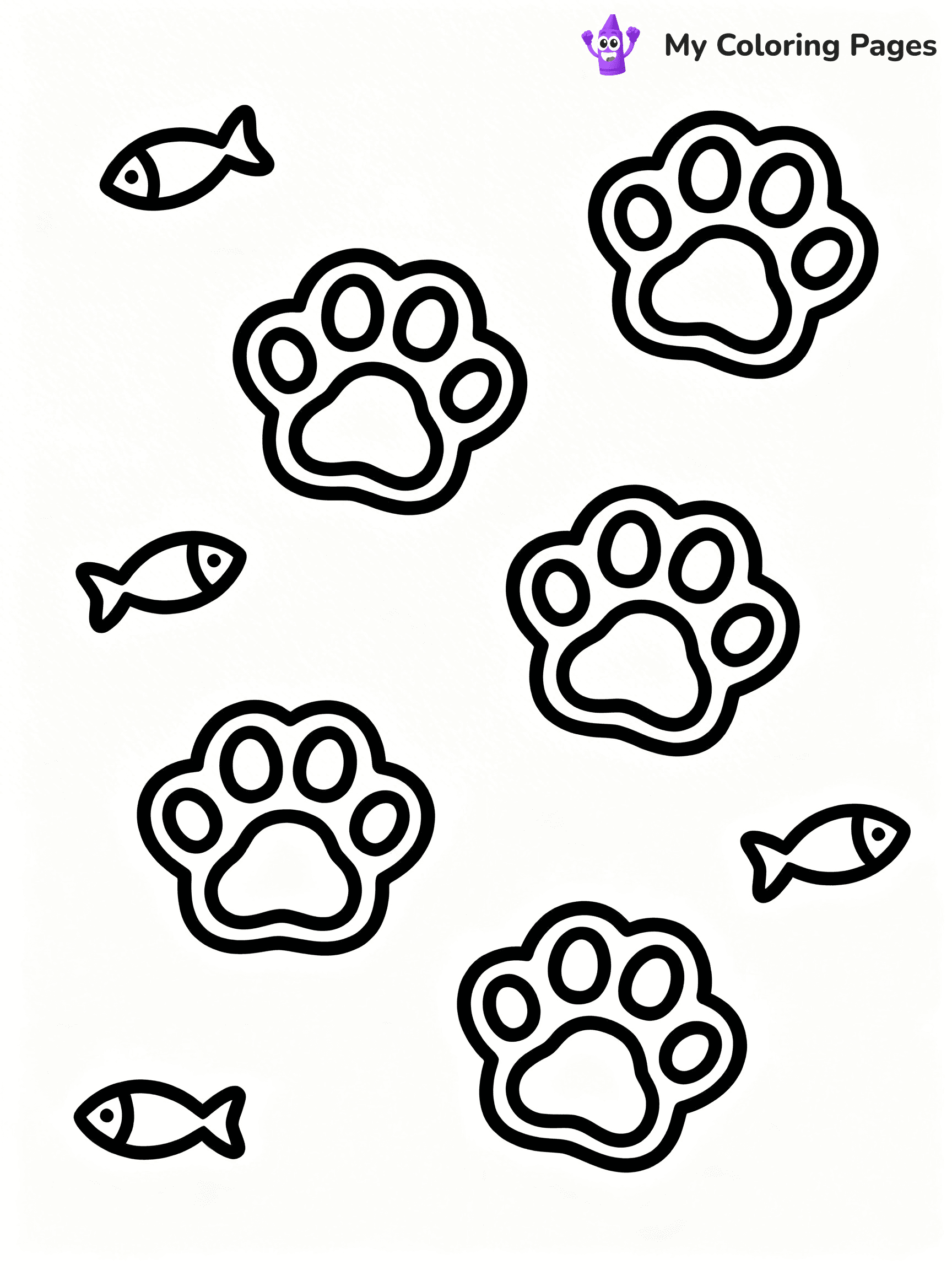 Paw Print Coloring Pages - 31