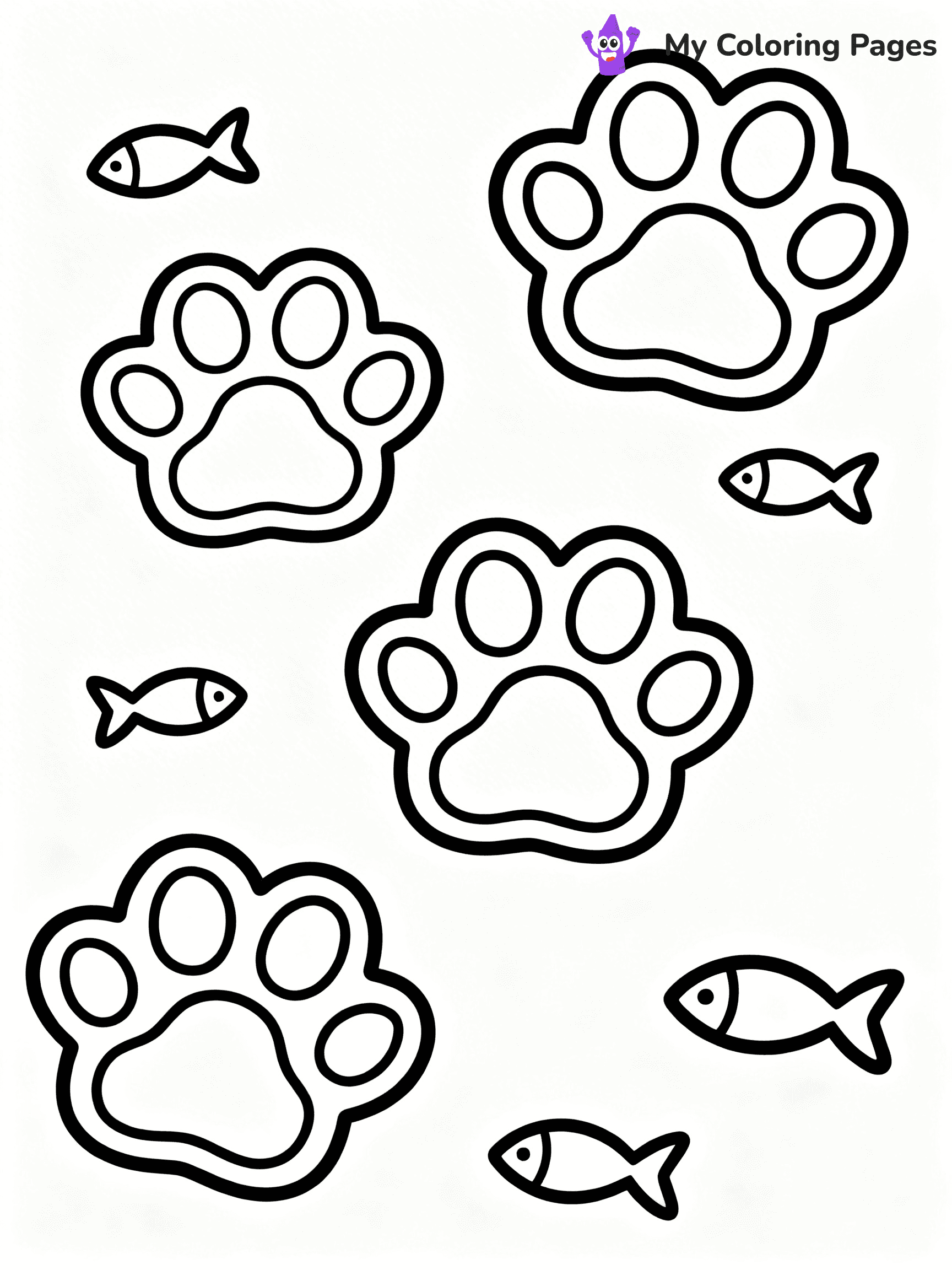 Paw Print Coloring Pages - 29