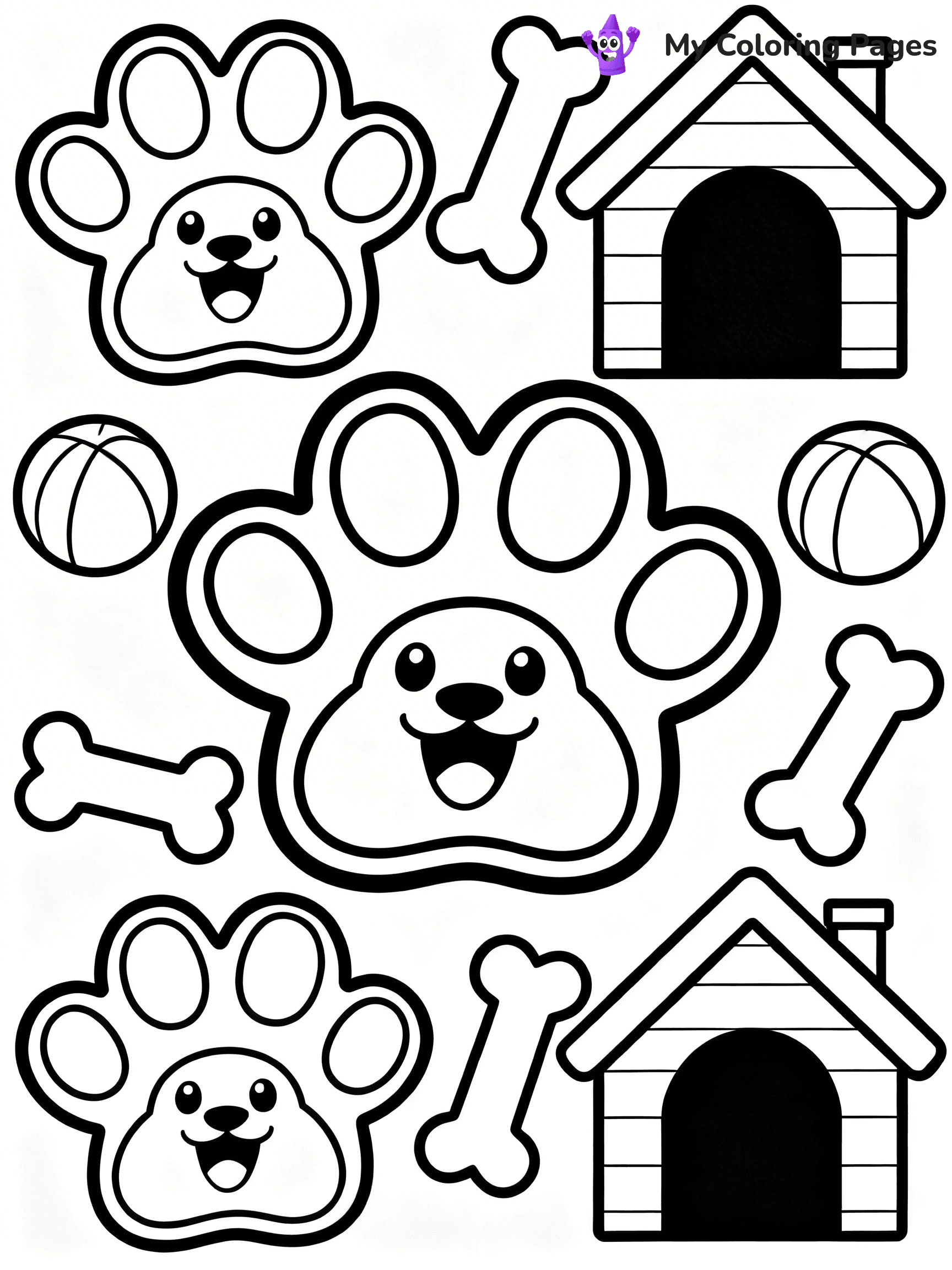 Paw Print Coloring Pages - 24