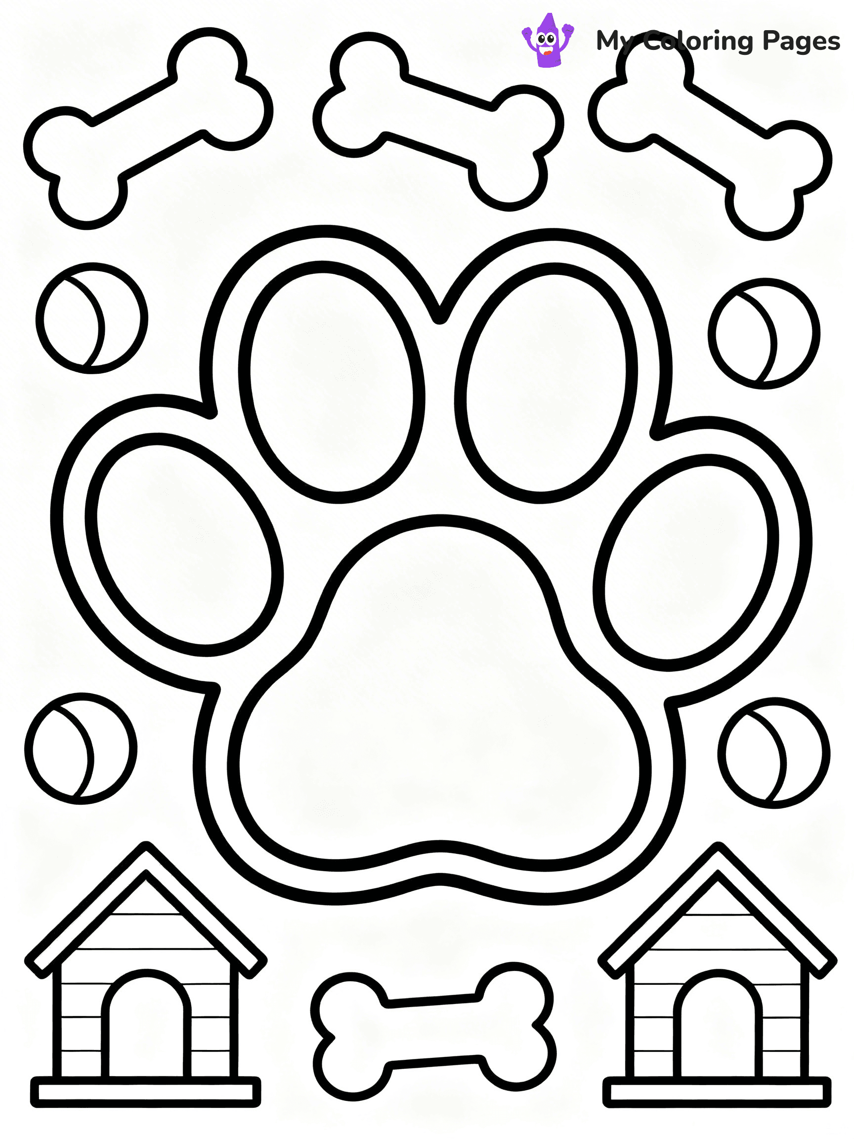 Paw Print Coloring Pages - 23
